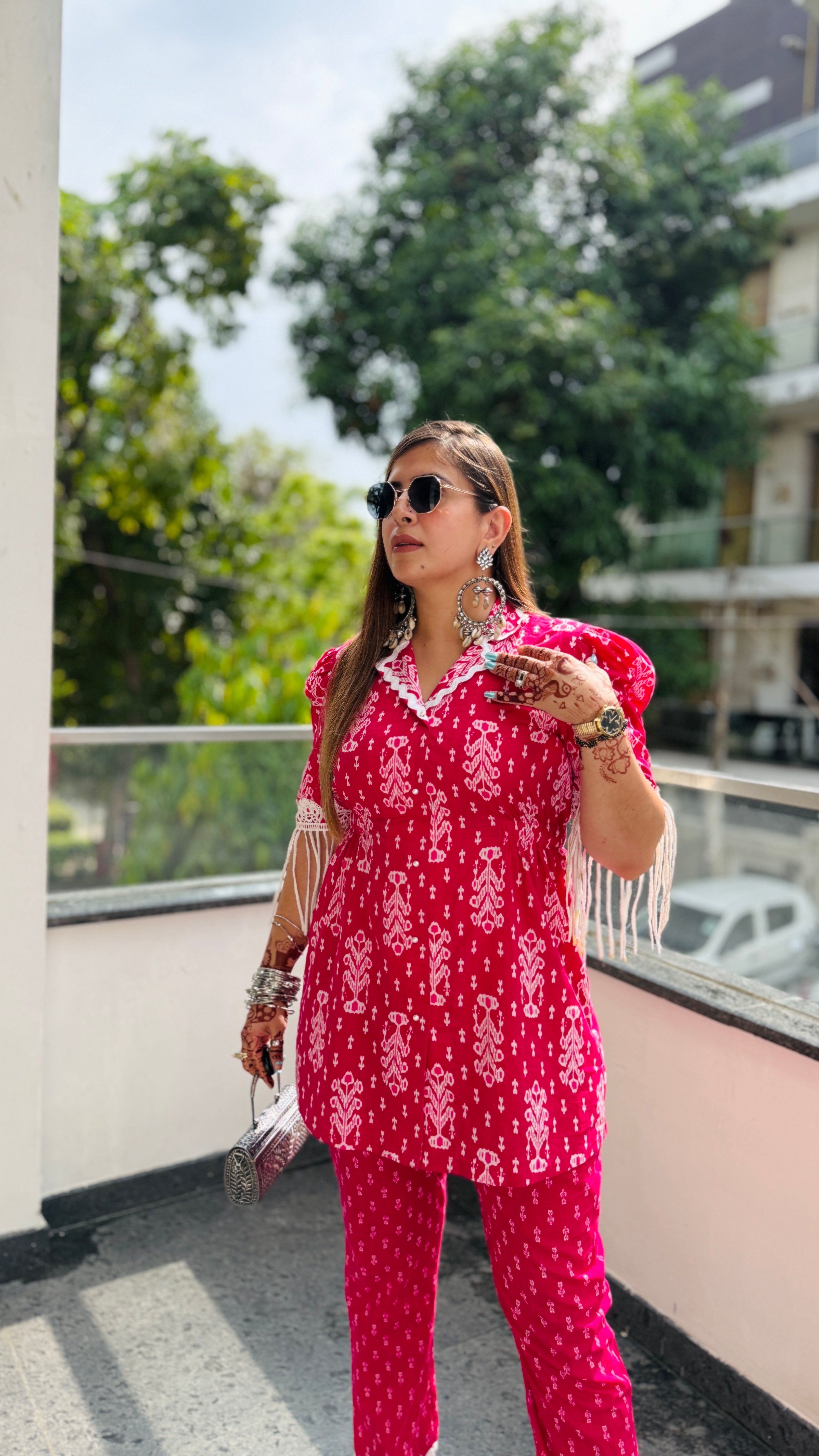 Pink Drama Cotton Co-Ord