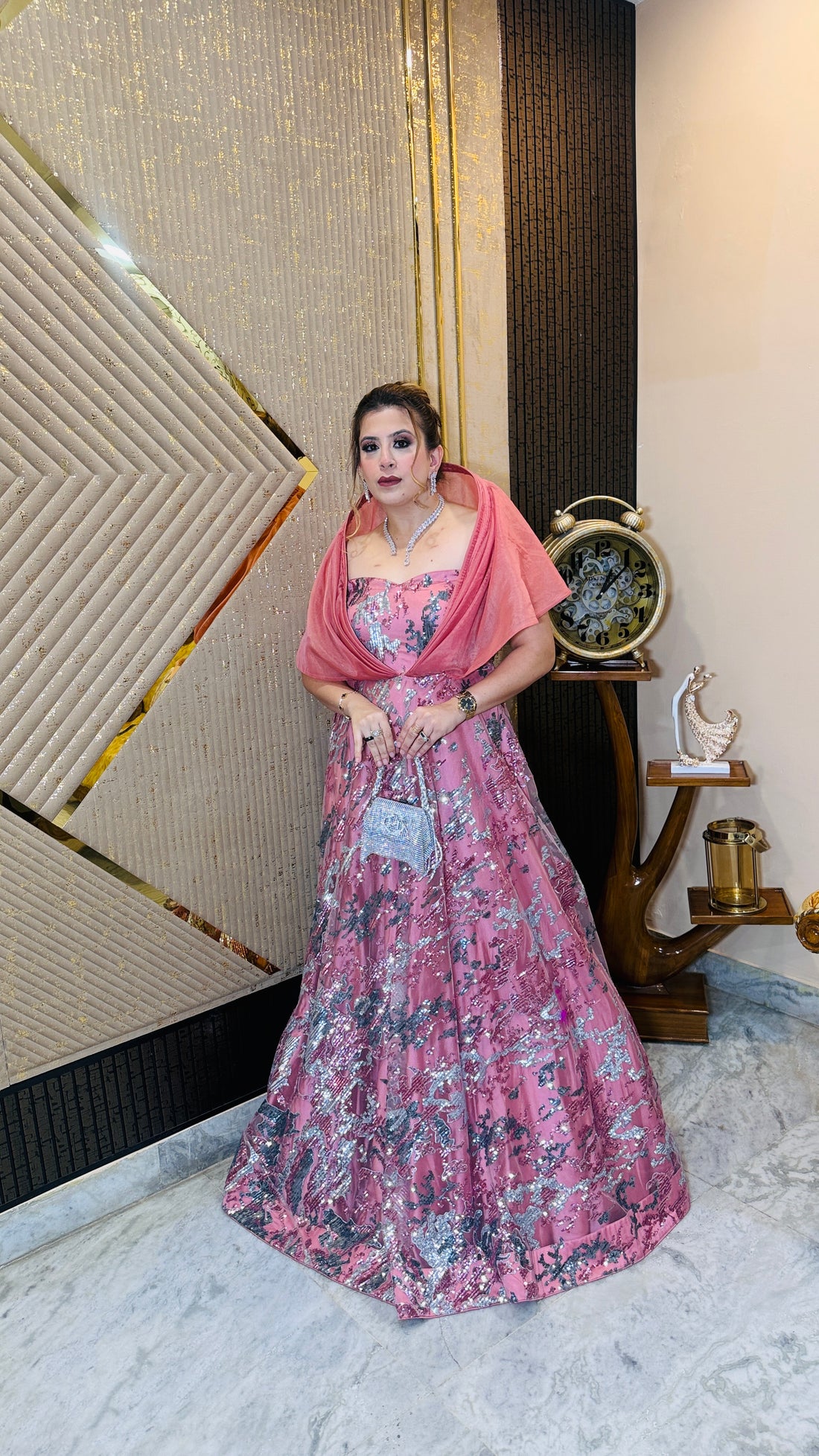 Pink Braganza Gown | Lakhina Couture