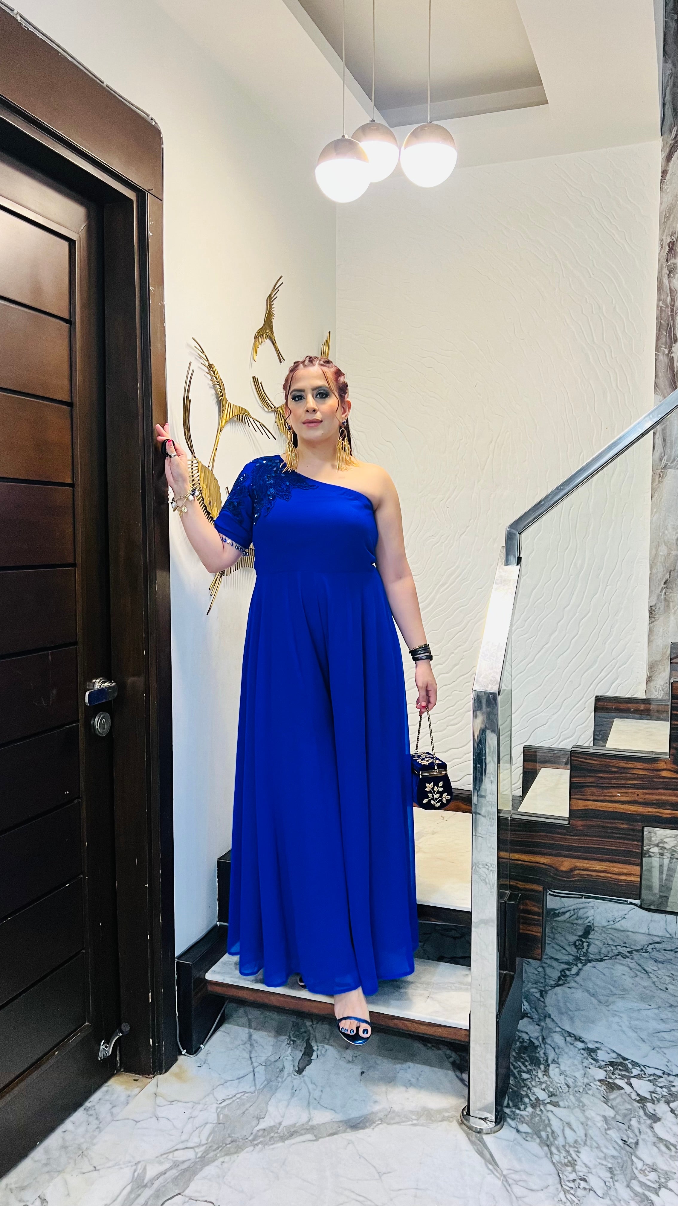Royal Blue Designer Jumpsuit