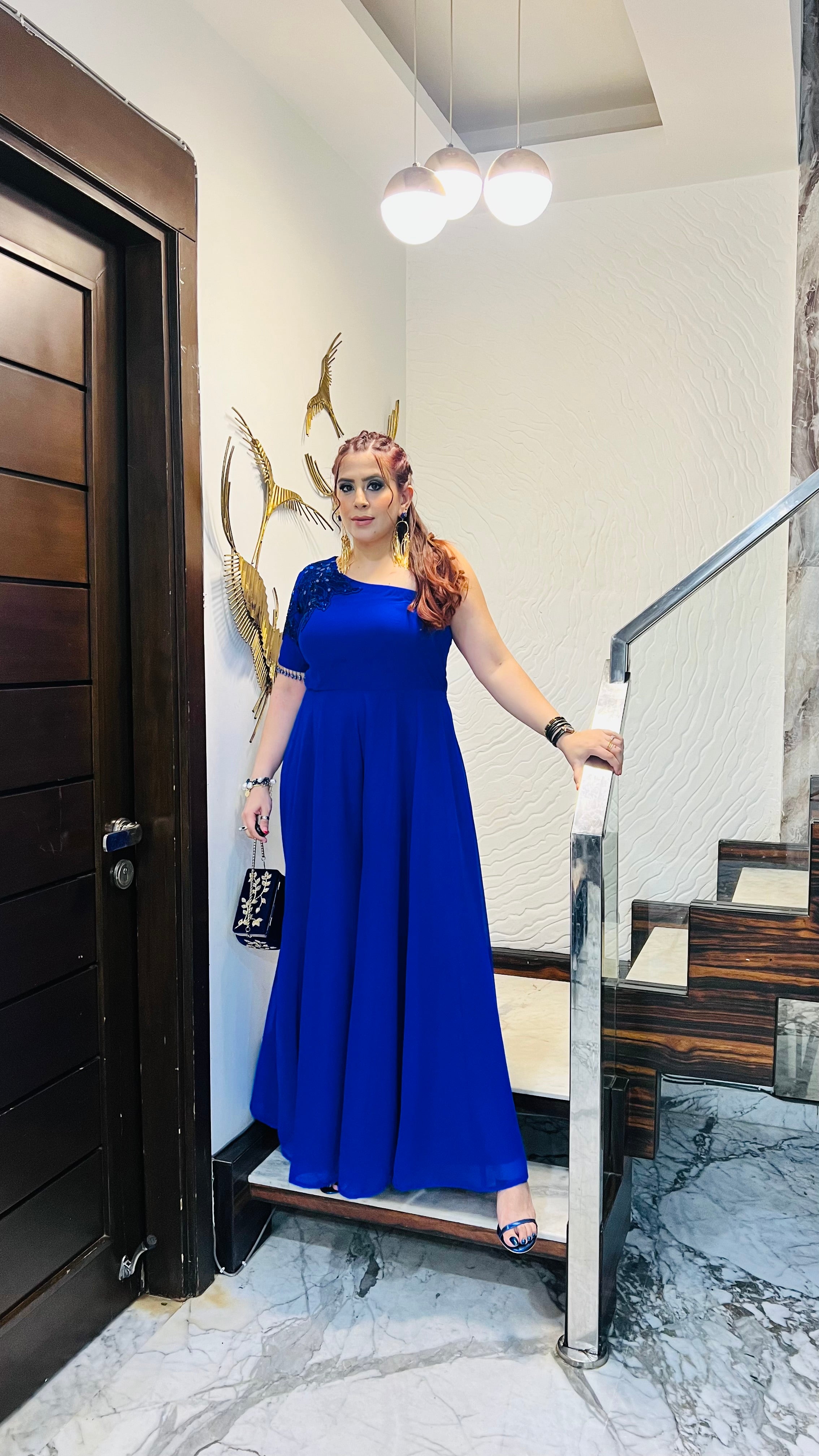 Royal Blue Designer Jumpsuit