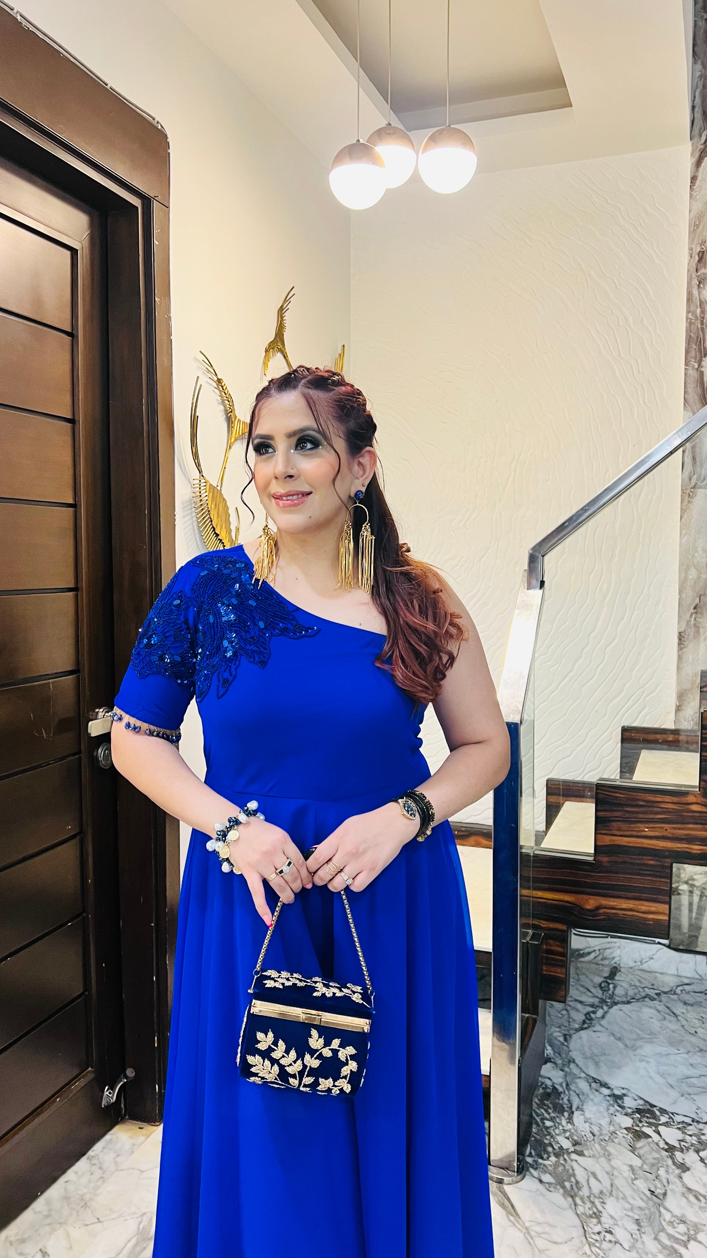 Royal Blue Designer Jumpsuit