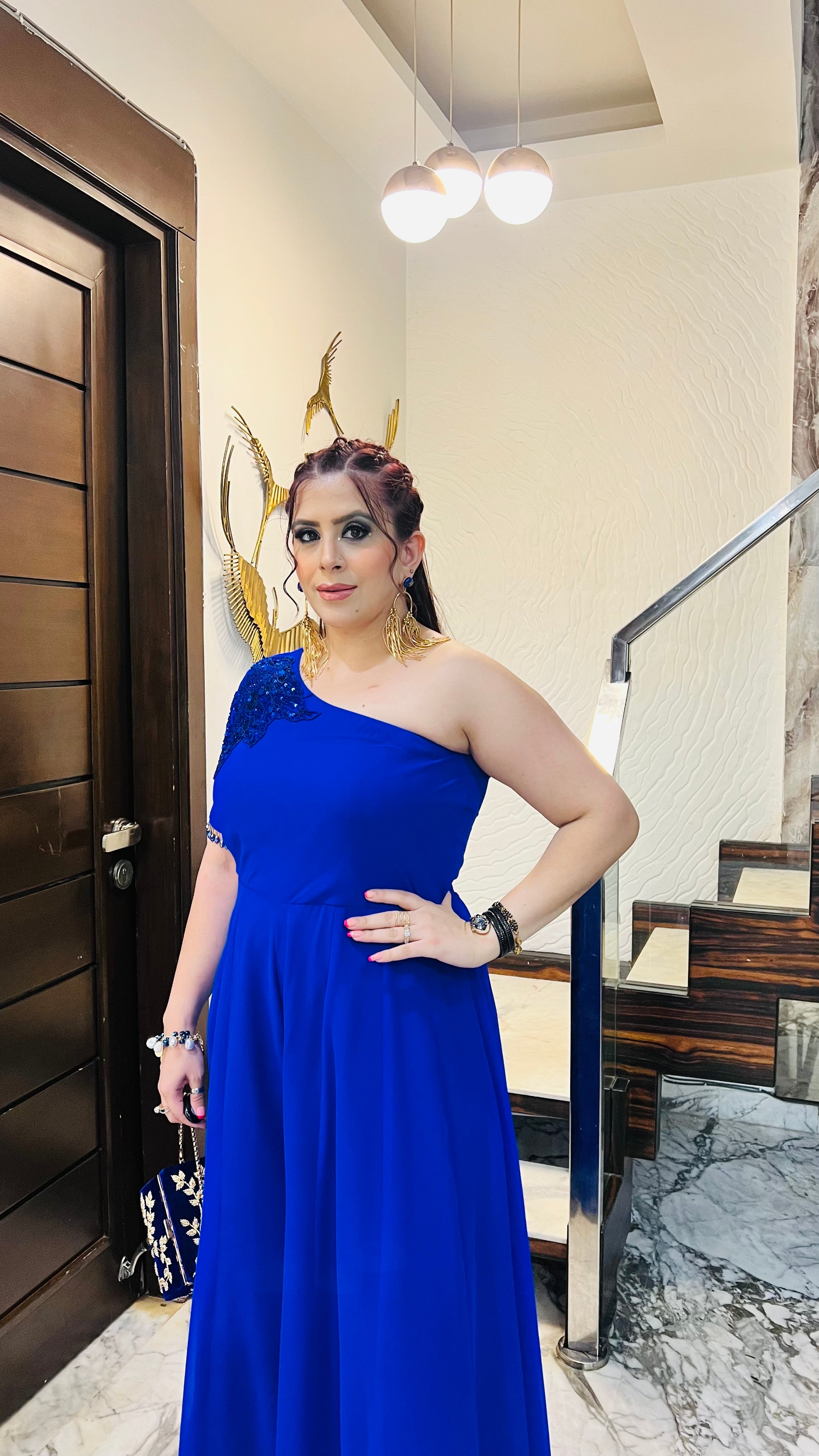 Royal Blue Designer Jumpsuit