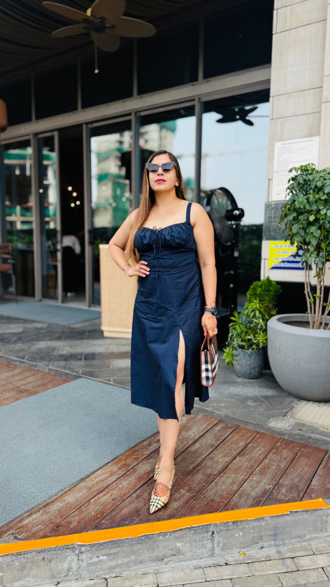 Midnight Corset Midi Dress