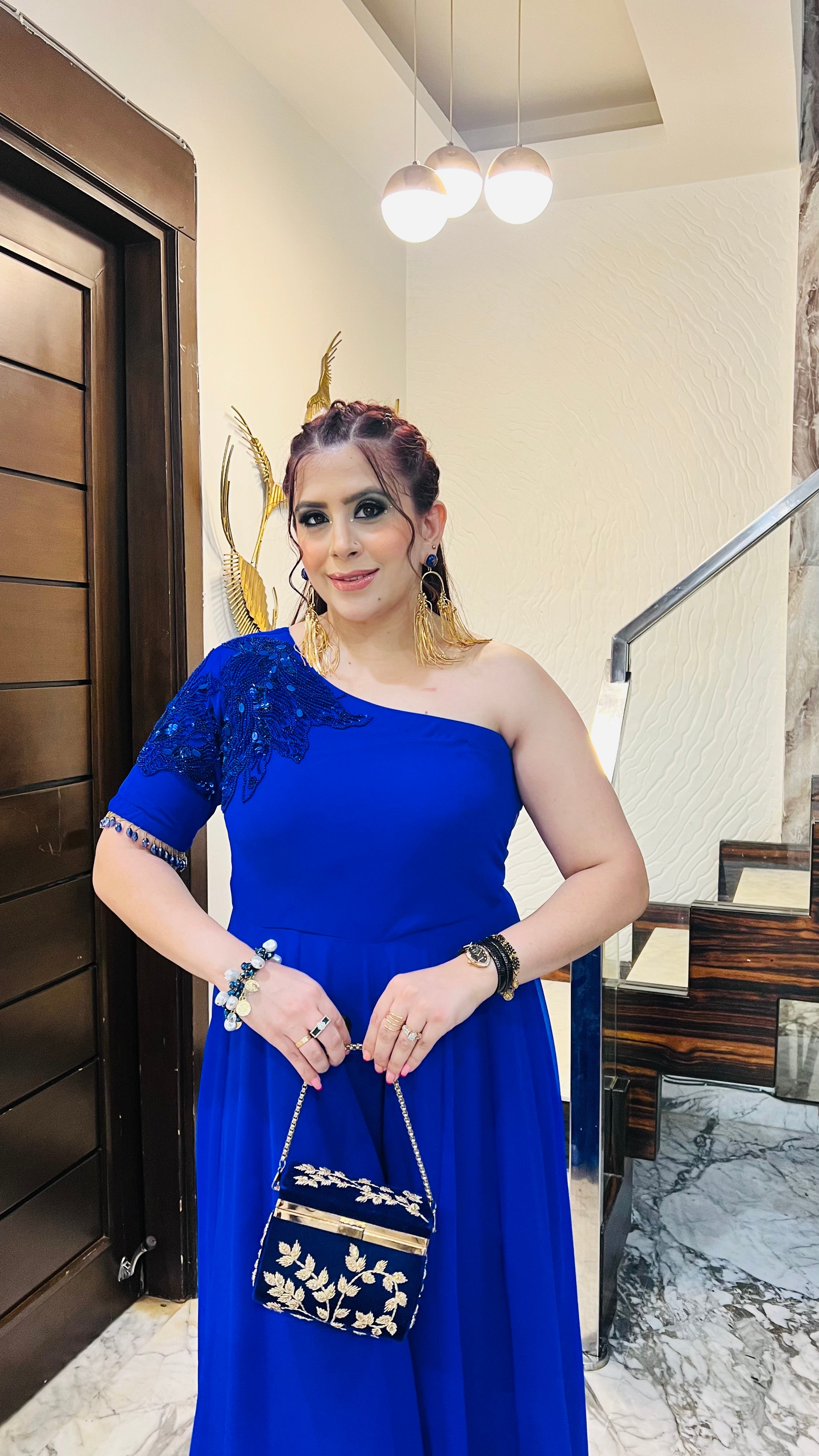 Royal Blue Designer Jumpsuit