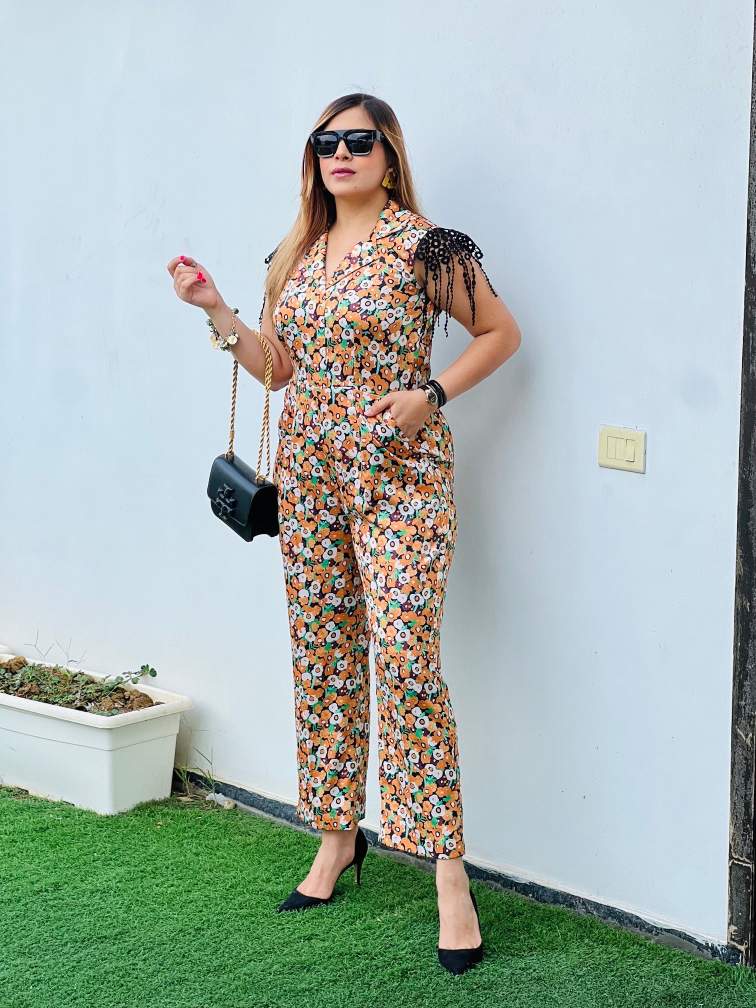Multicolored Floral Jumpsut