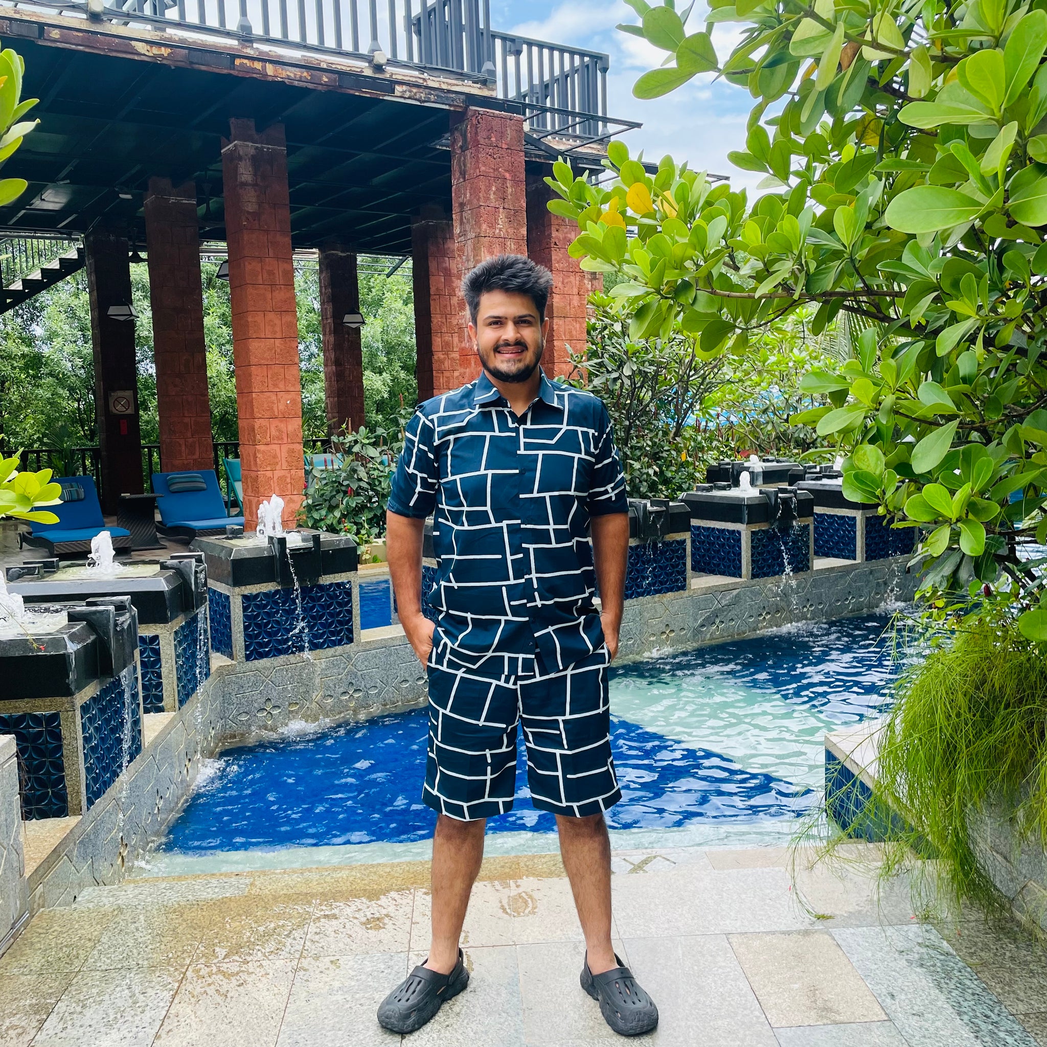 Menswear Navy Blue Co-Ord Set