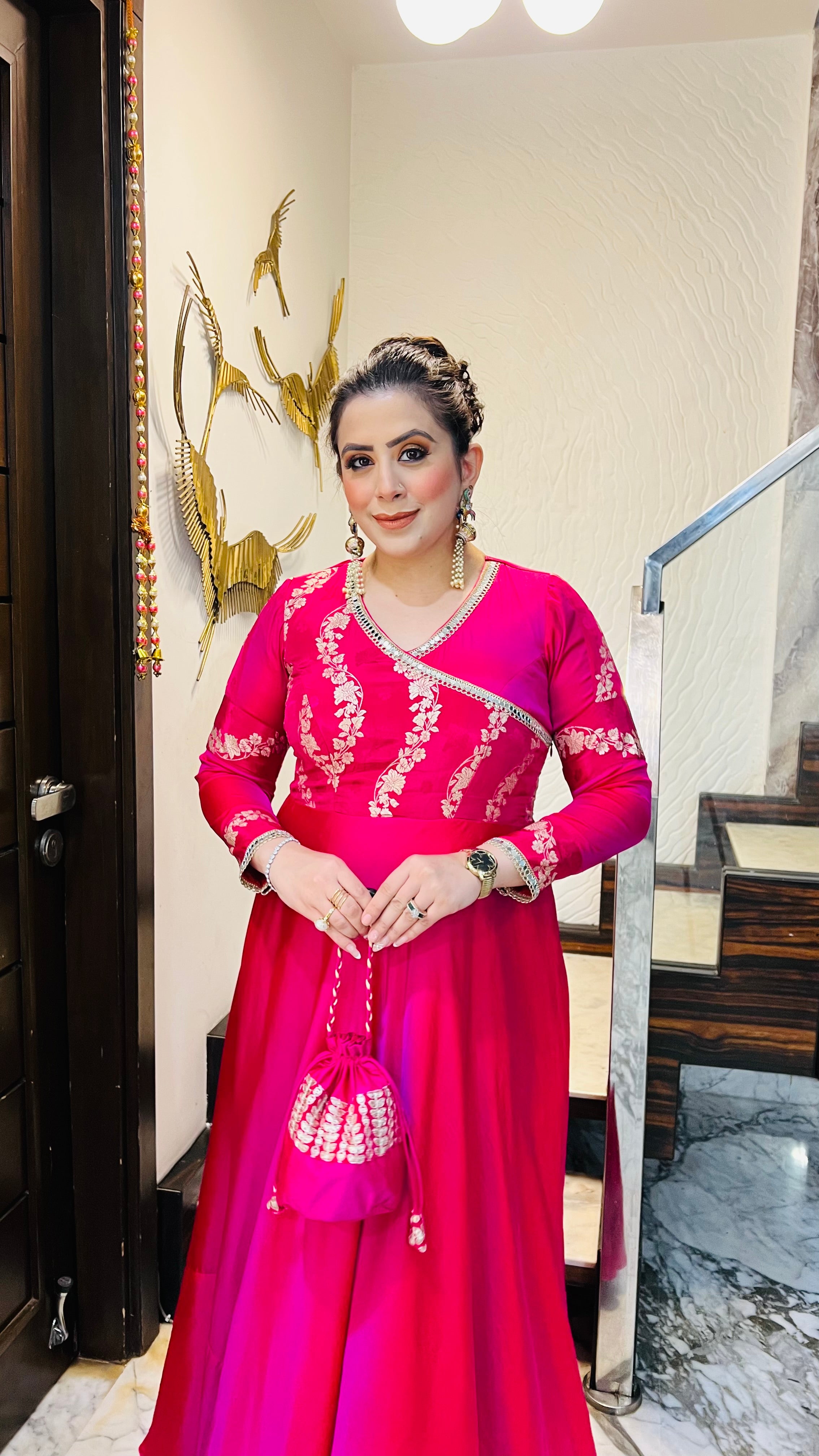 Banaras ka Pink Winter Gown