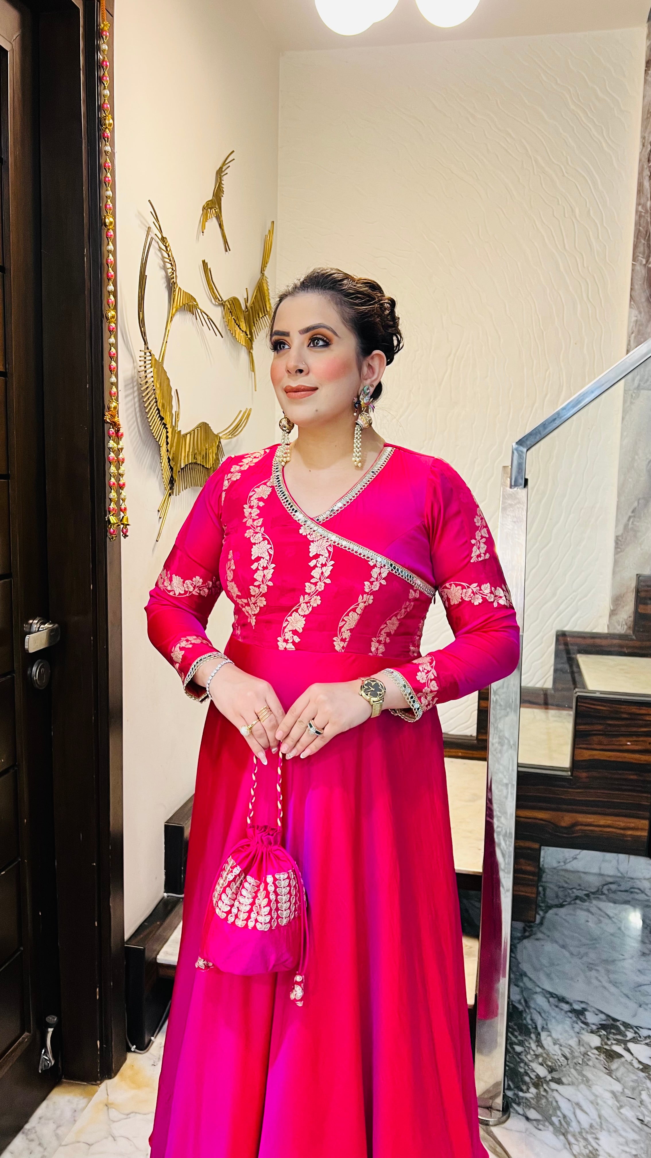 Banaras ka Pink Winter Gown