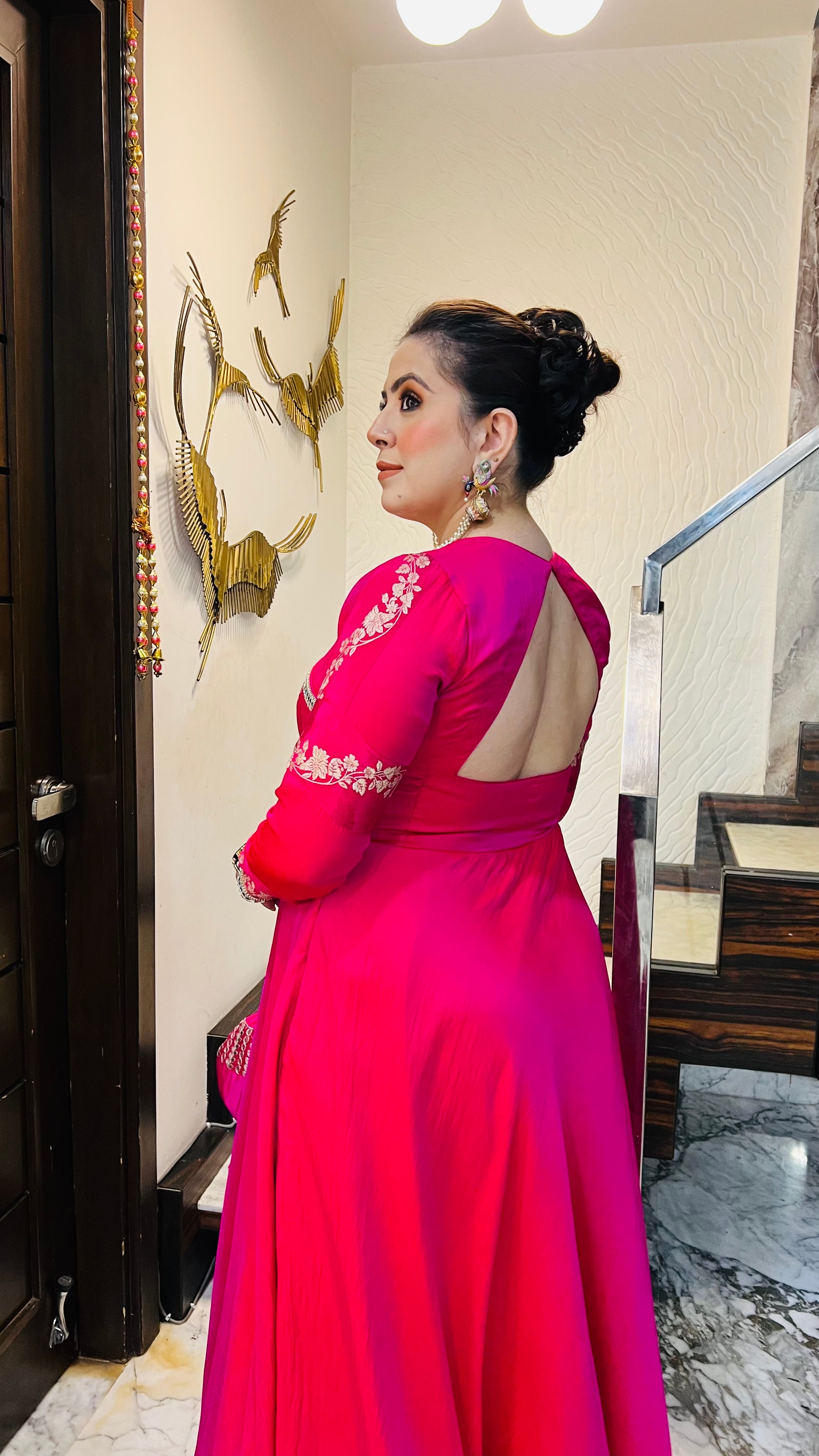 Banaras ka Pink Winter Gown