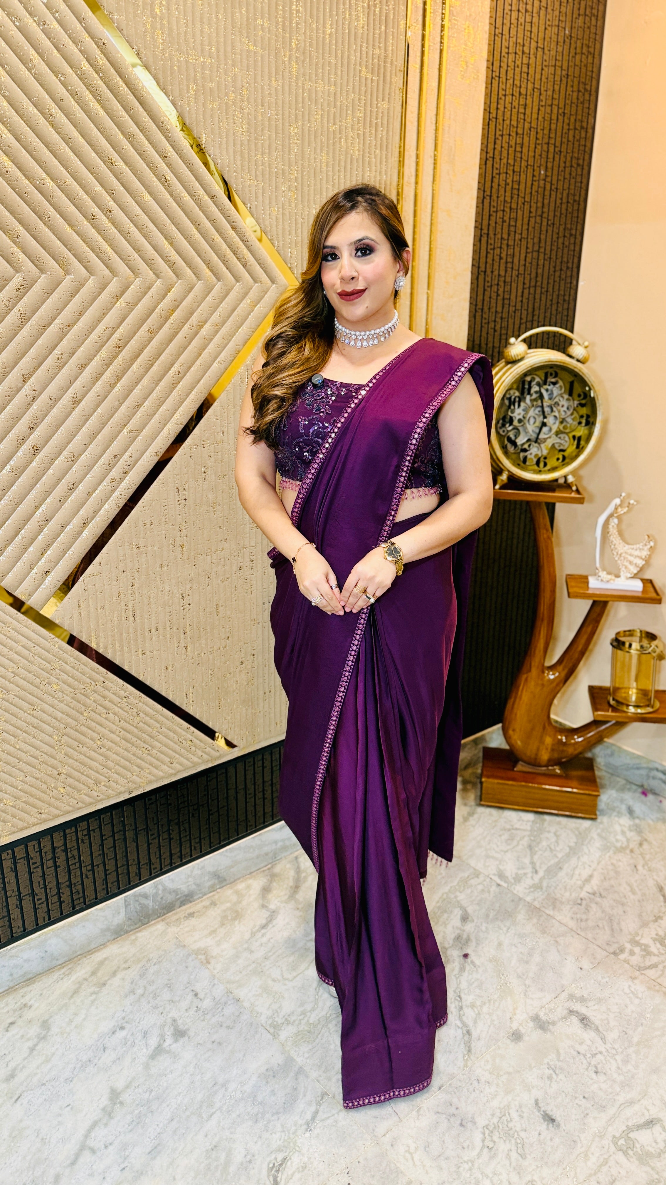 Purple Paradise Shrug Saree
