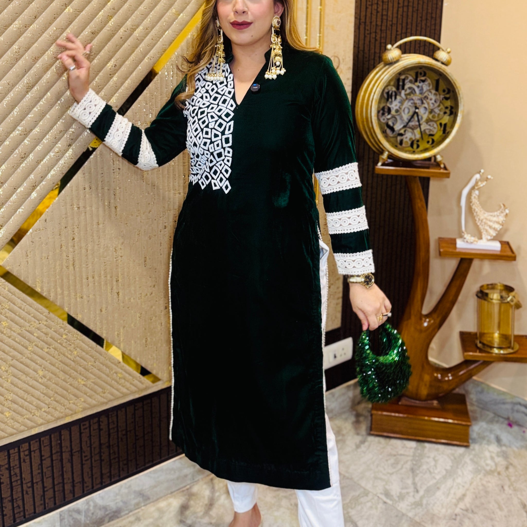 Green Pearl Kurti
