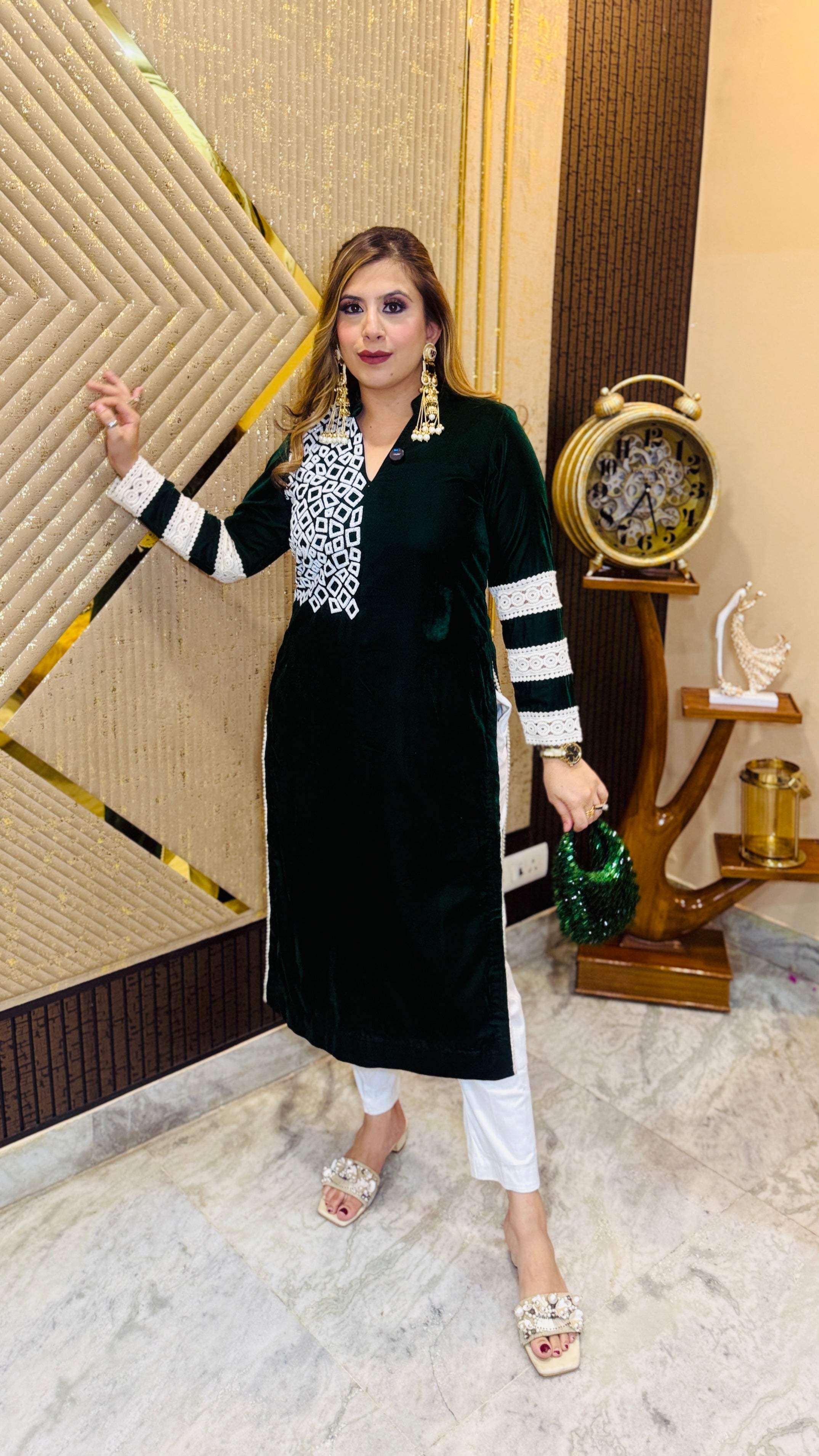 Green Pearl Kurti