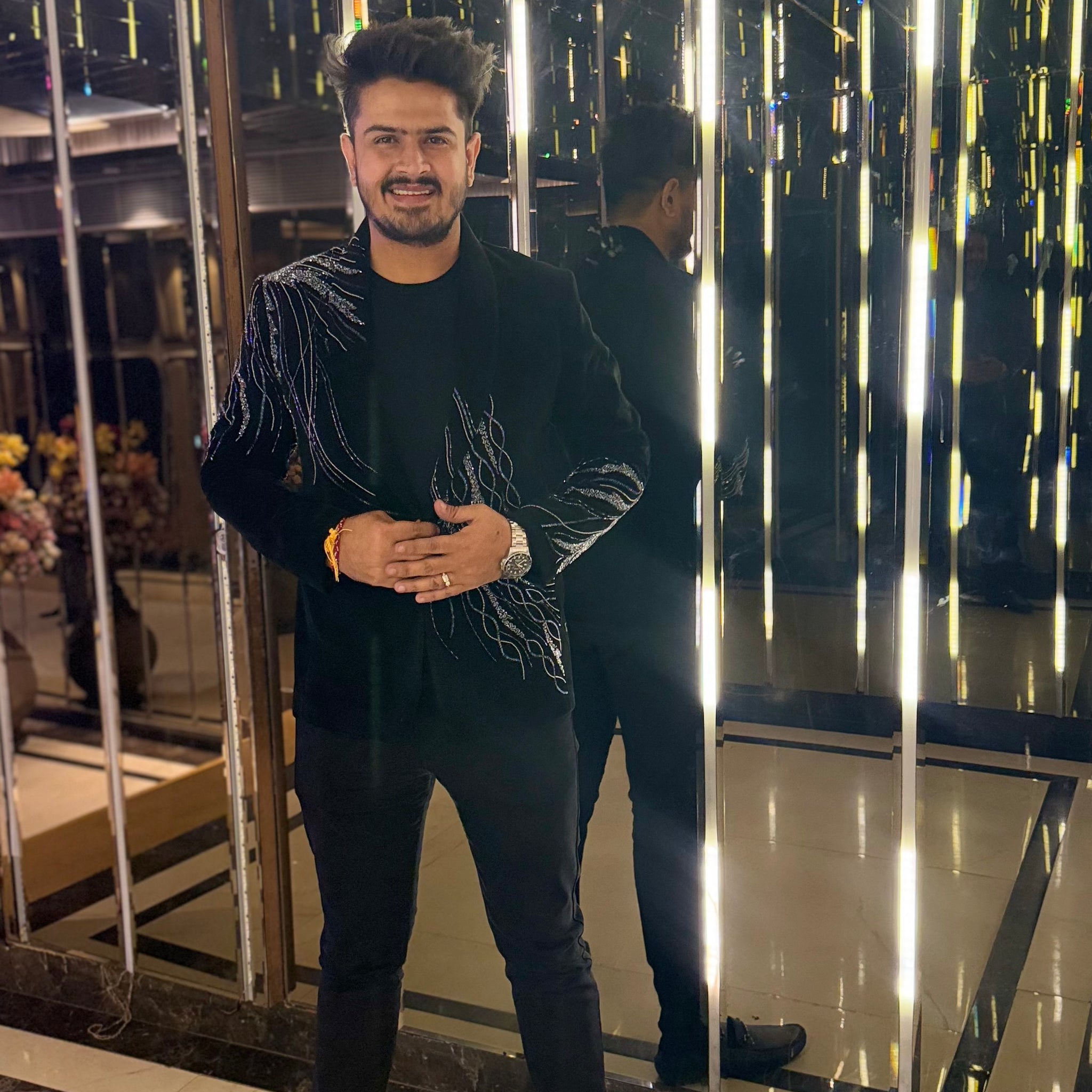 Menswear Dapper Black Blazer