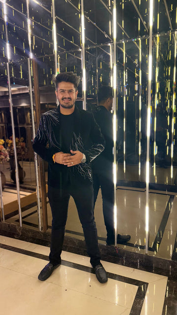 Menswear Dapper Black Blazer