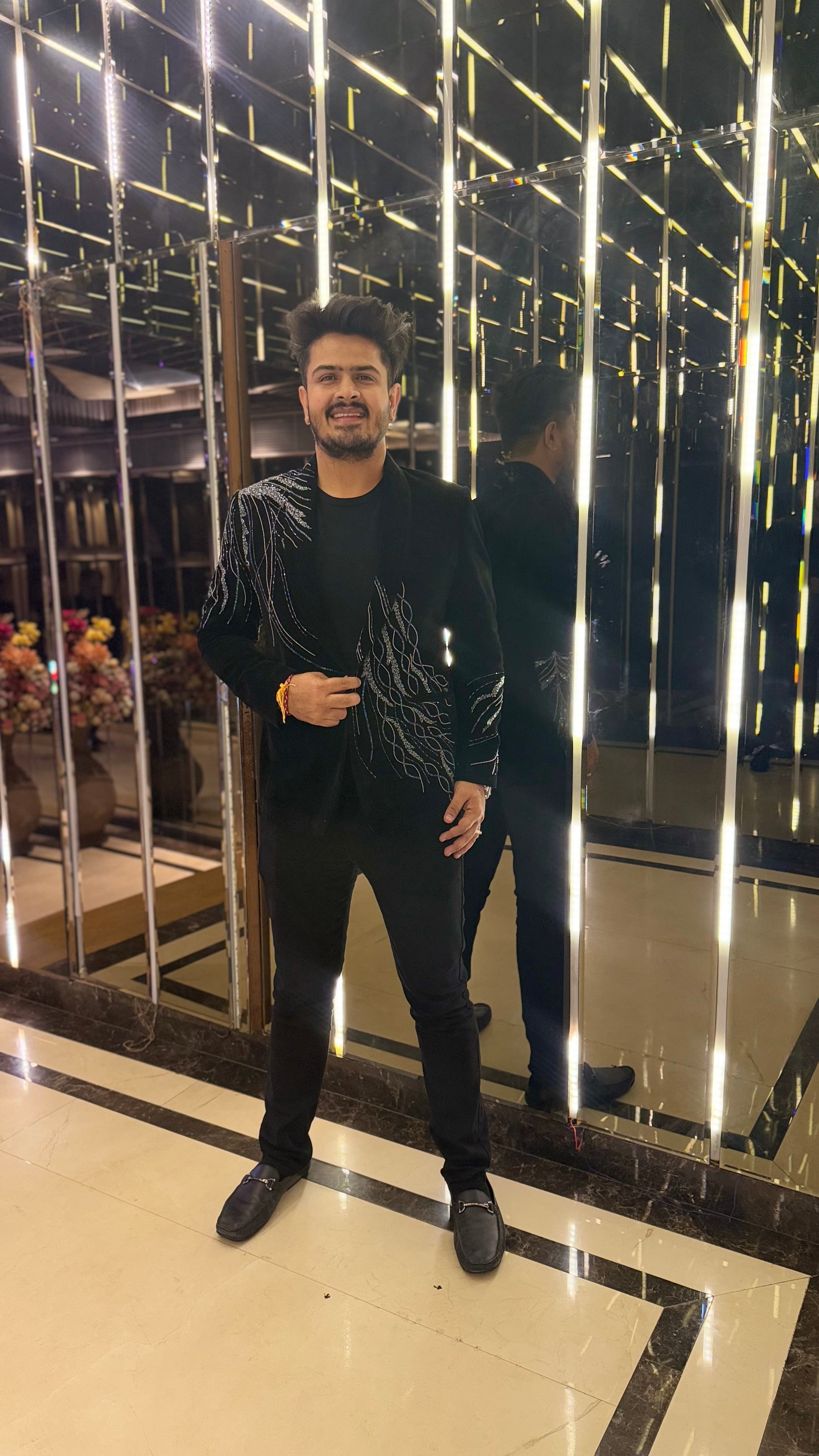 Menswear Dapper Black Blazer