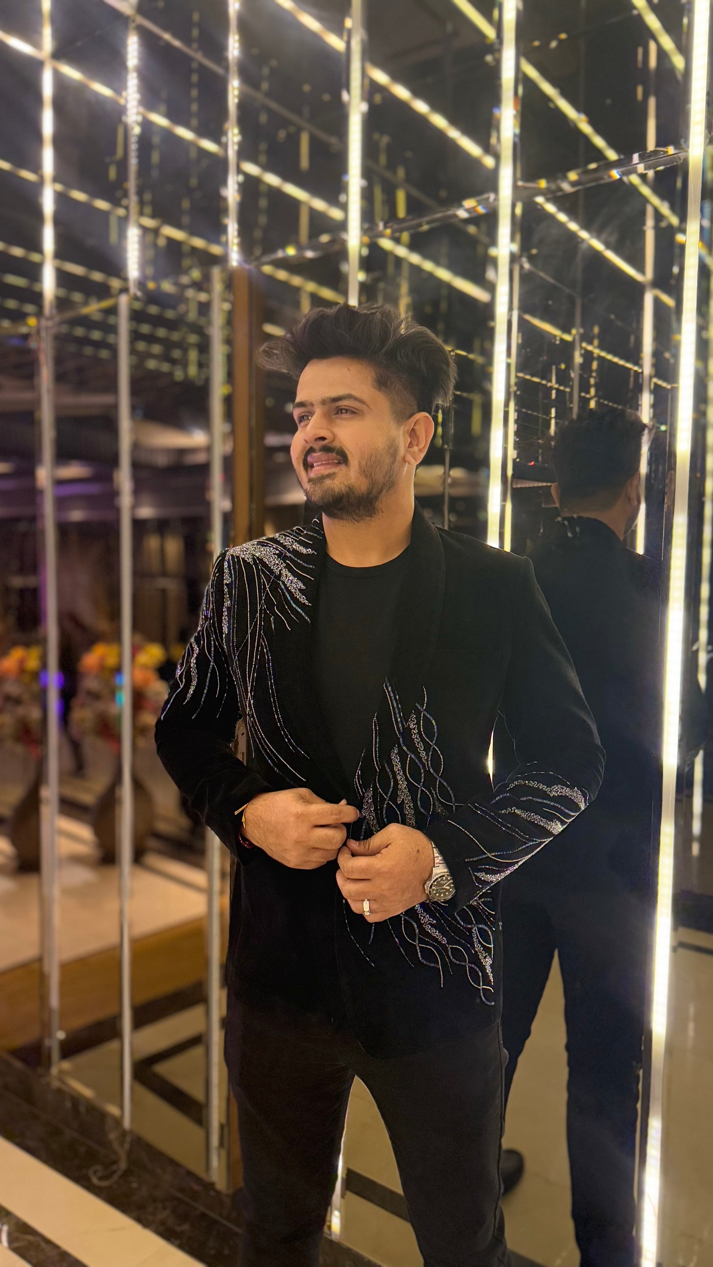 Menswear Dapper Black Blazer