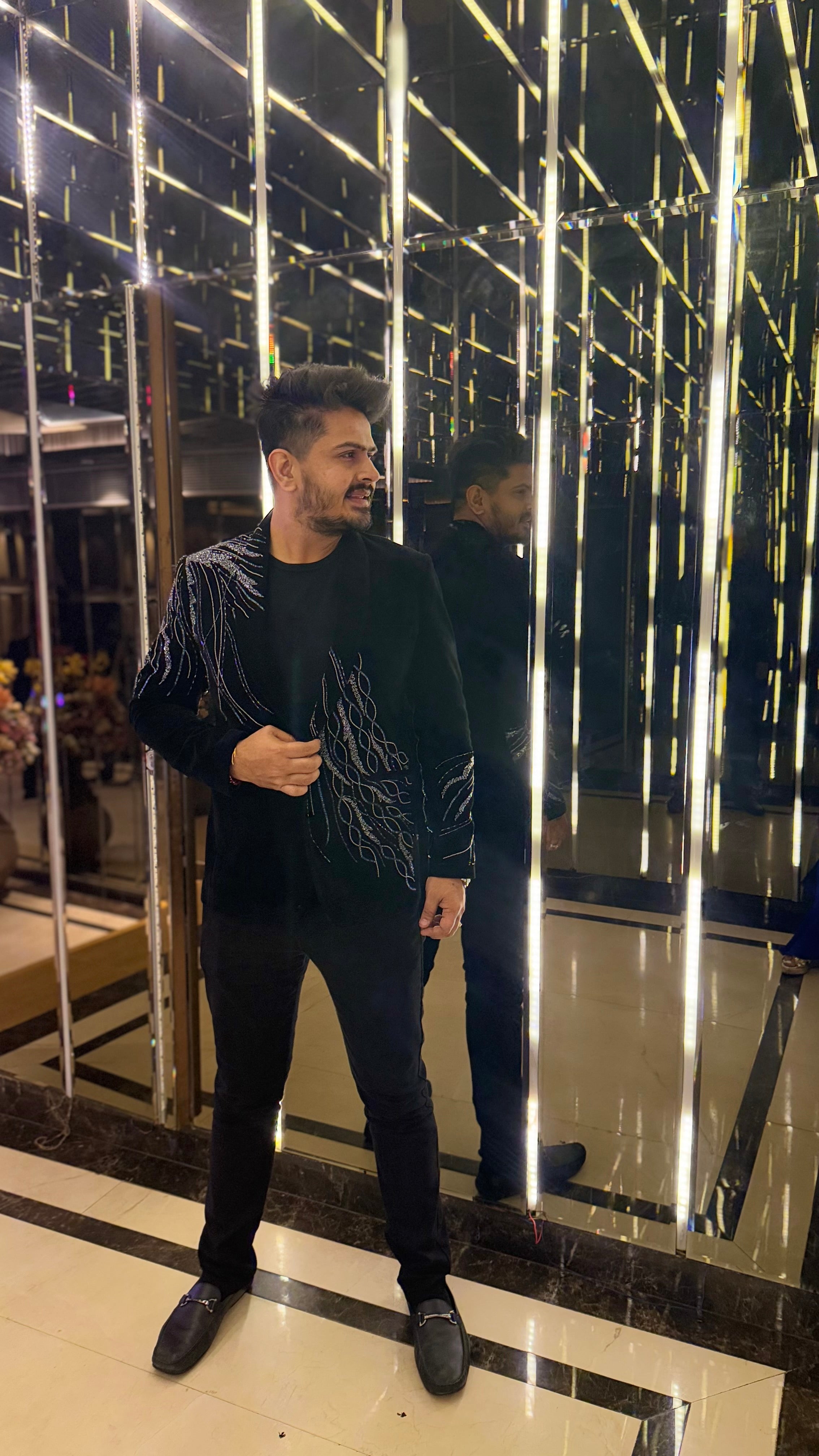 Menswear Dapper Black Blazer