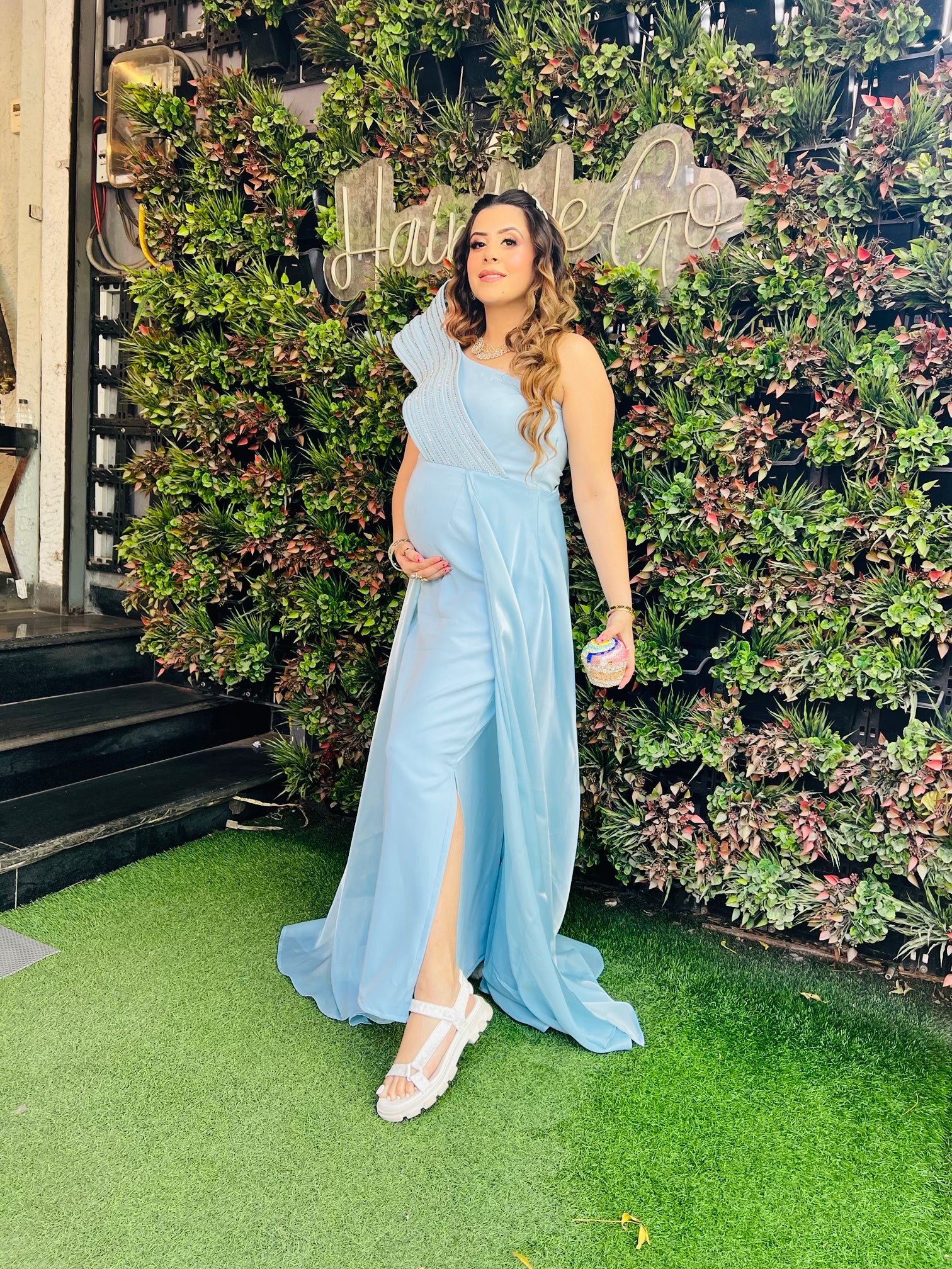 Sky Blue Power Mama Gown