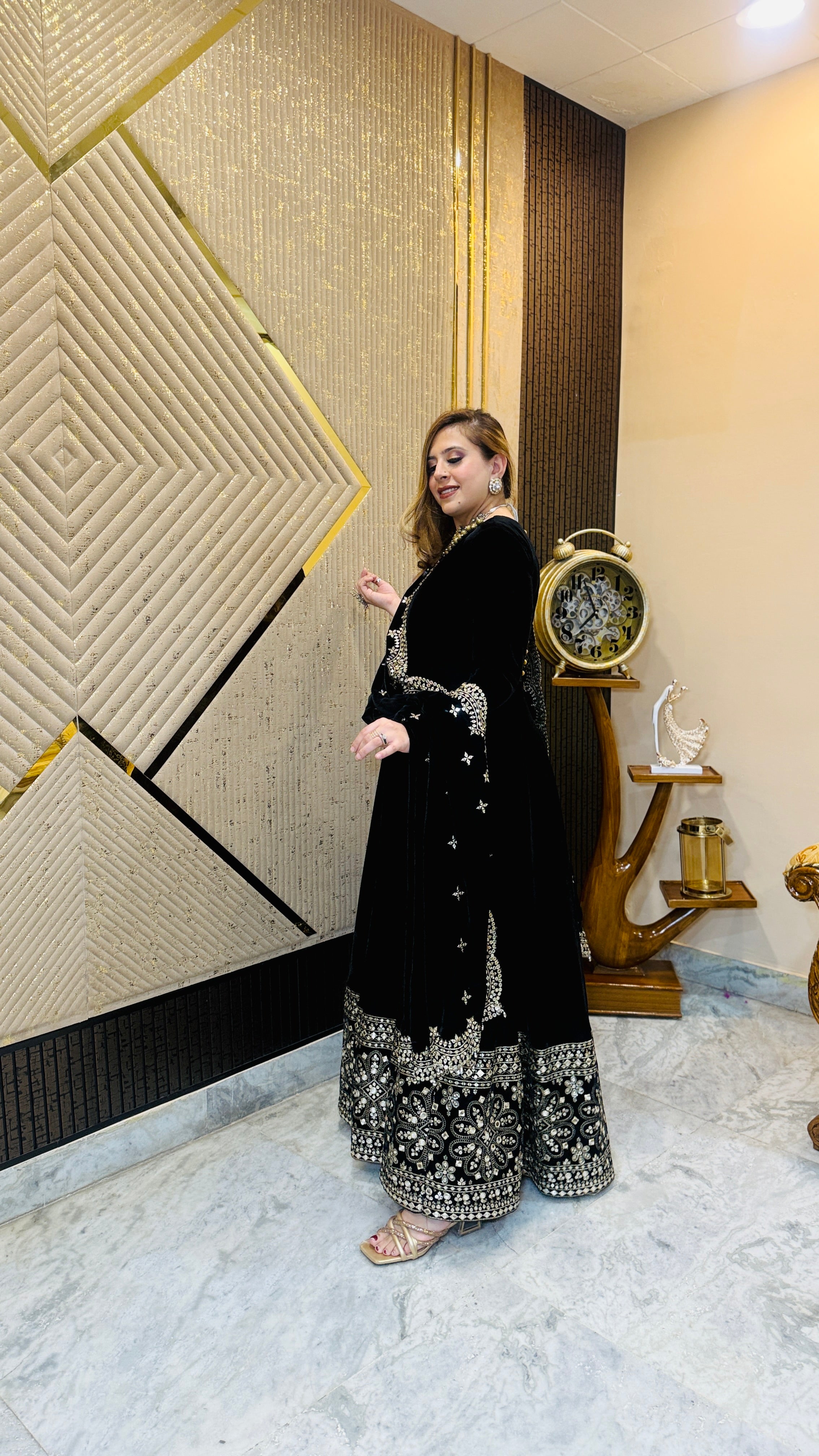 Venom Black Anarkali