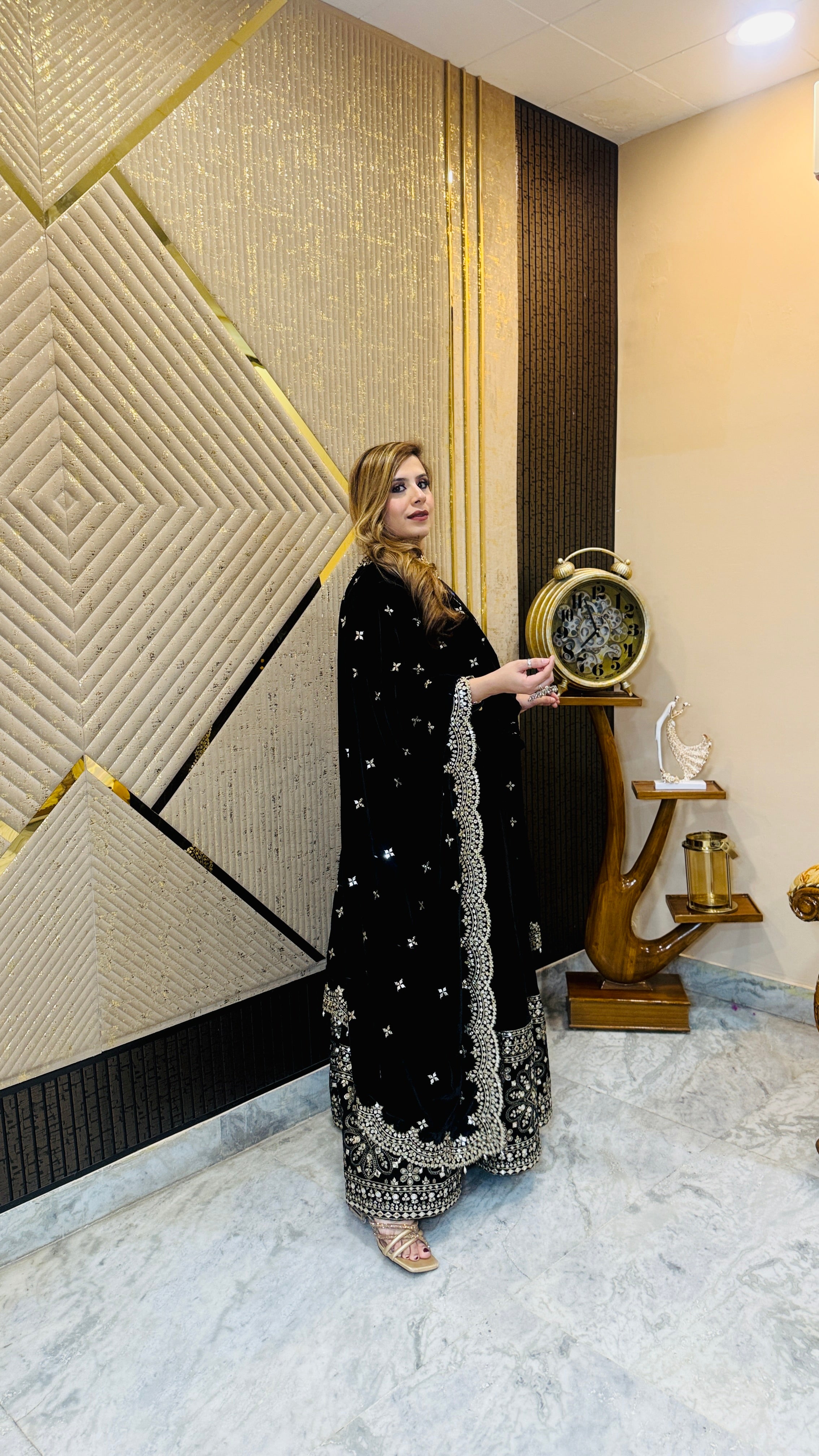 Venom Black Anarkali