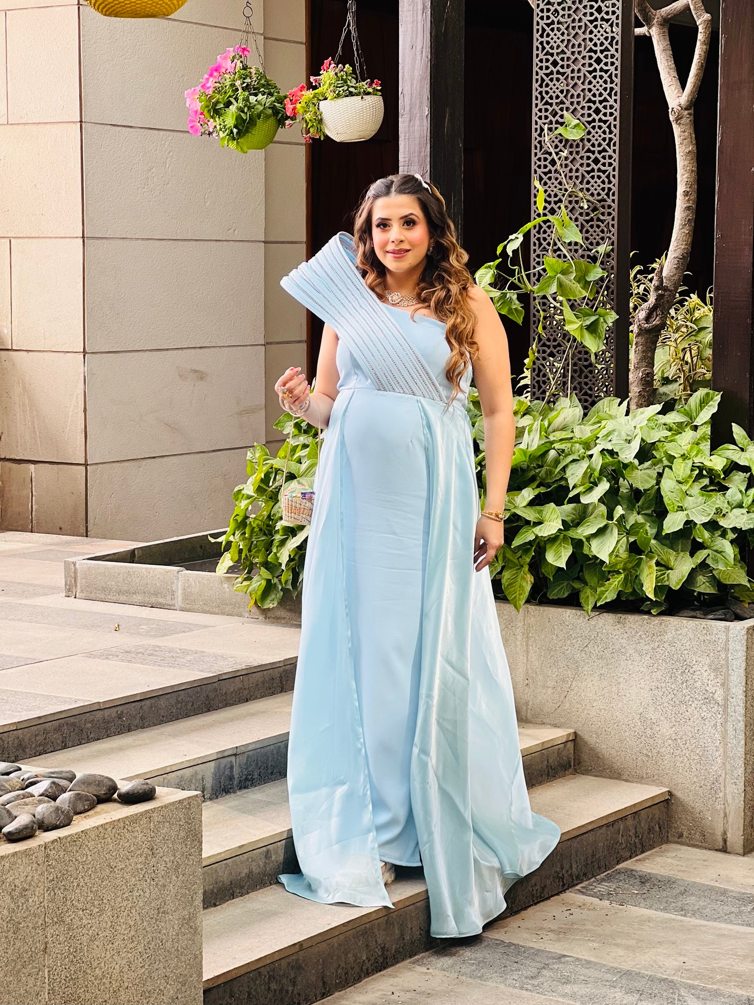 Sky Blue Power Mama Gown