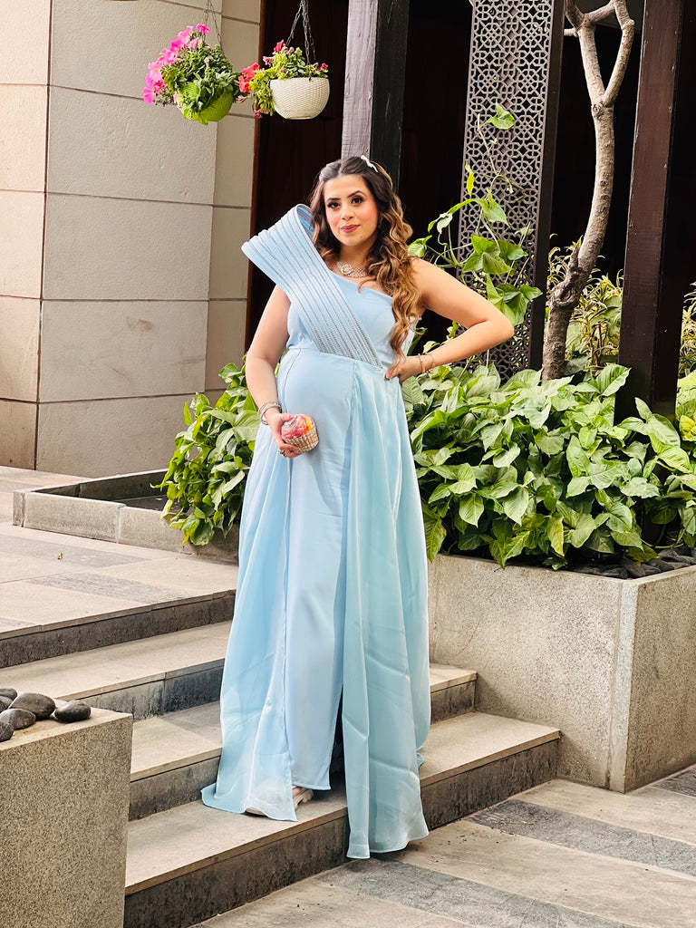 Sky Blue Power Mama Gown