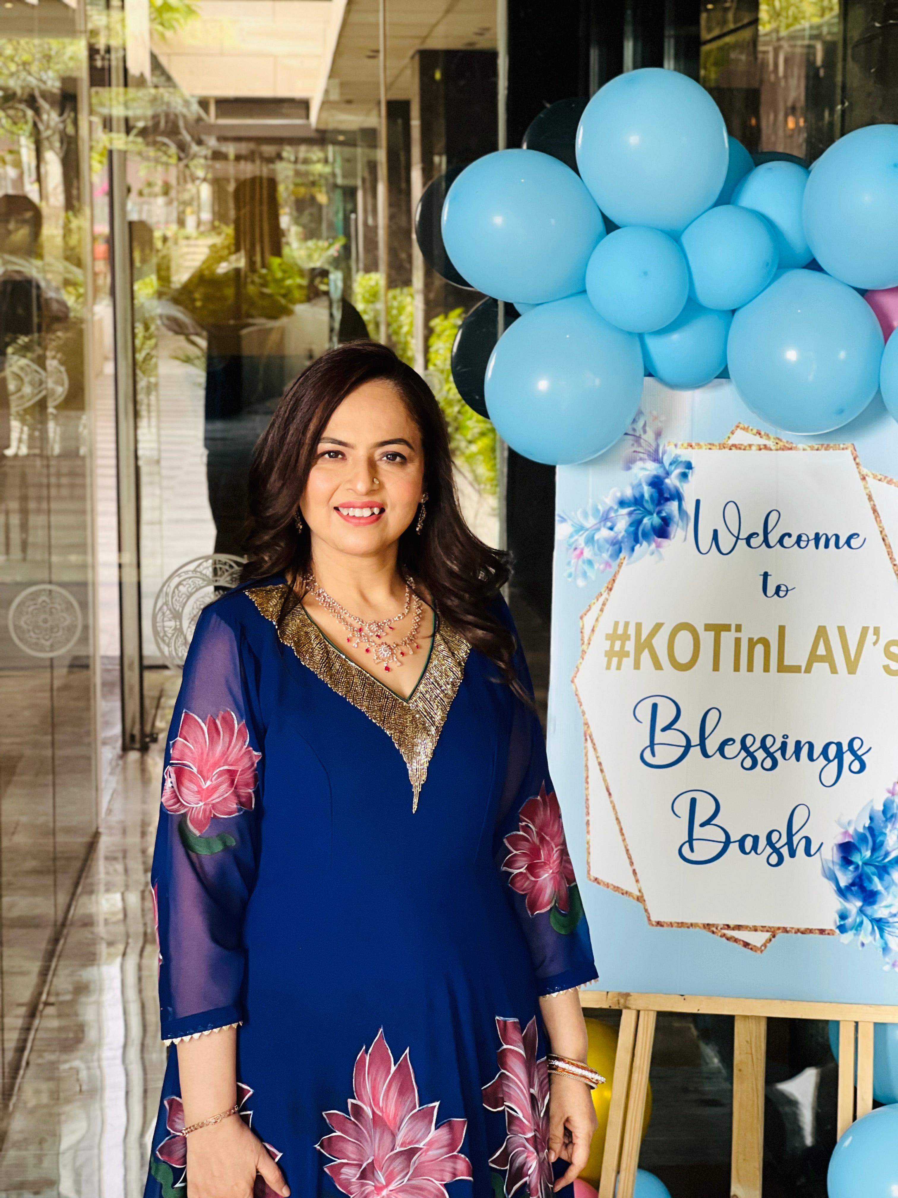 Blue Handpainted Gown