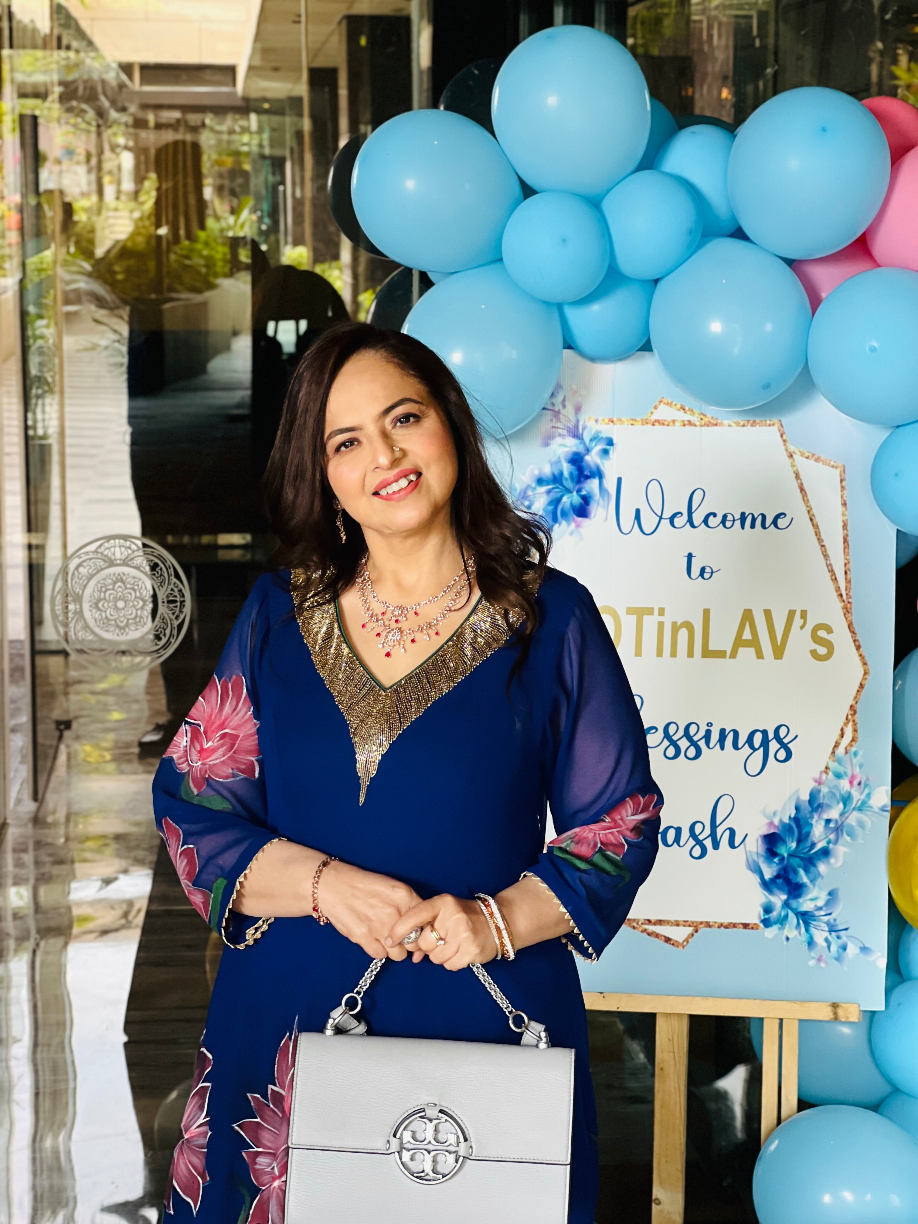 Blue Handpainted Gown