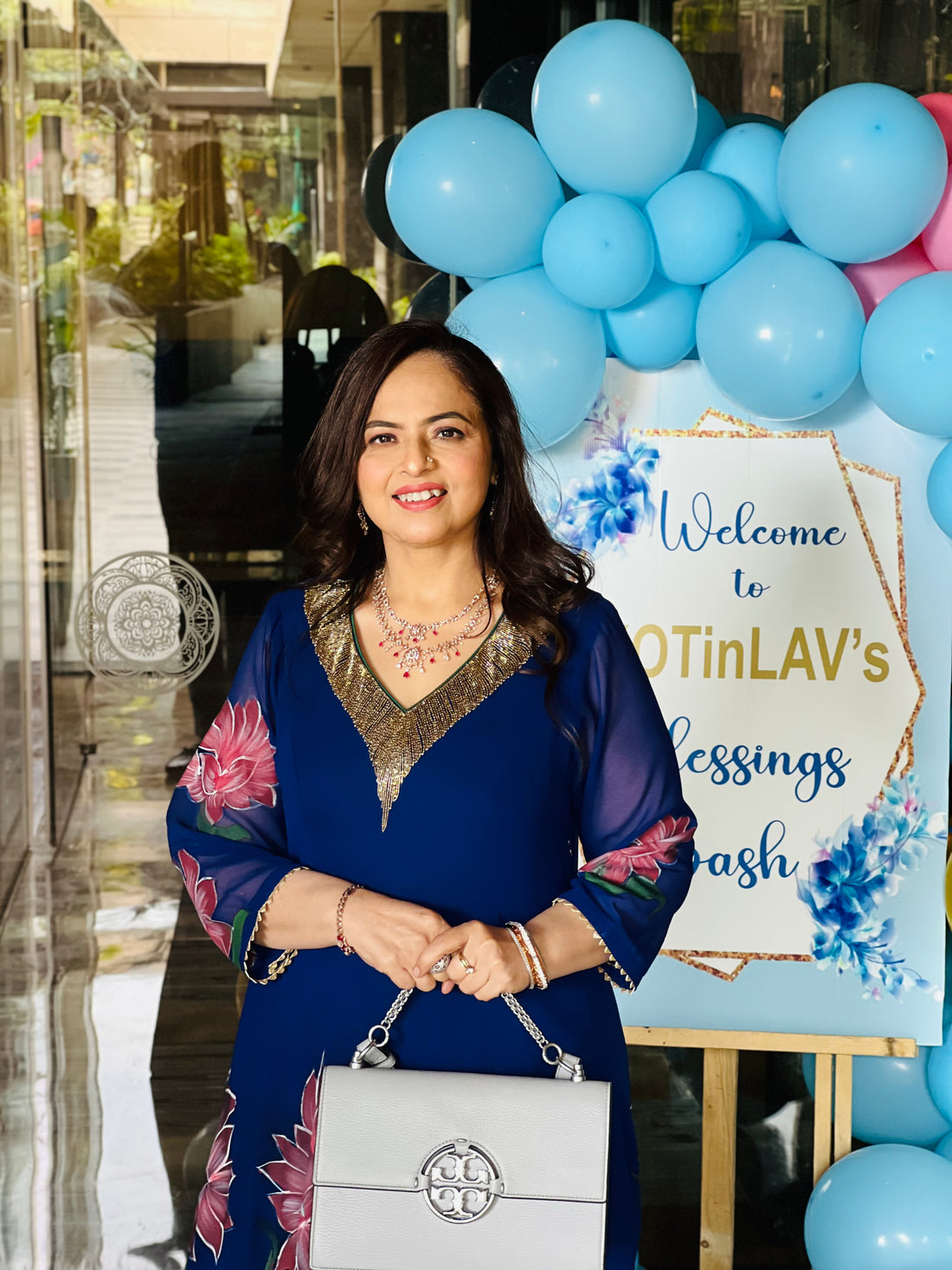 Blue Handpainted Gown