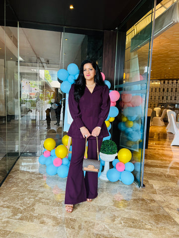 Wine Formal Co-ord