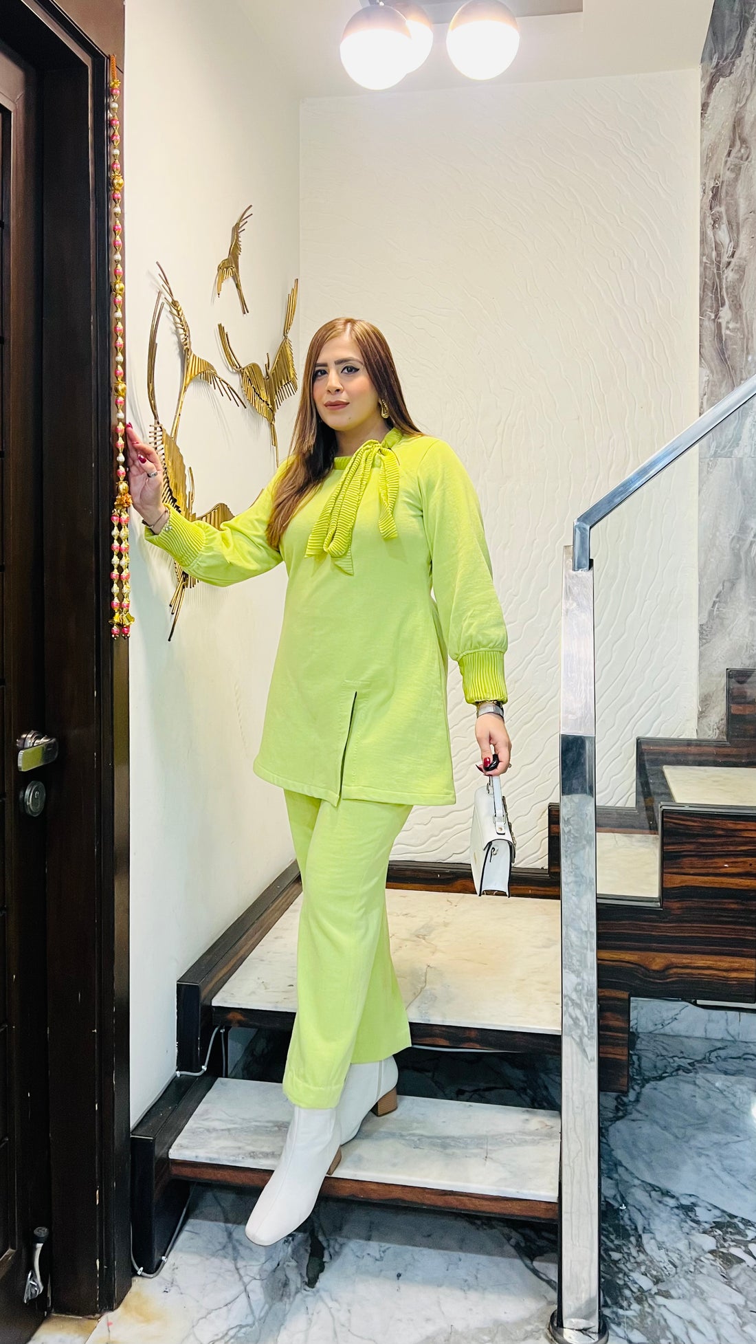 Pista Green Fleece Co-Ord