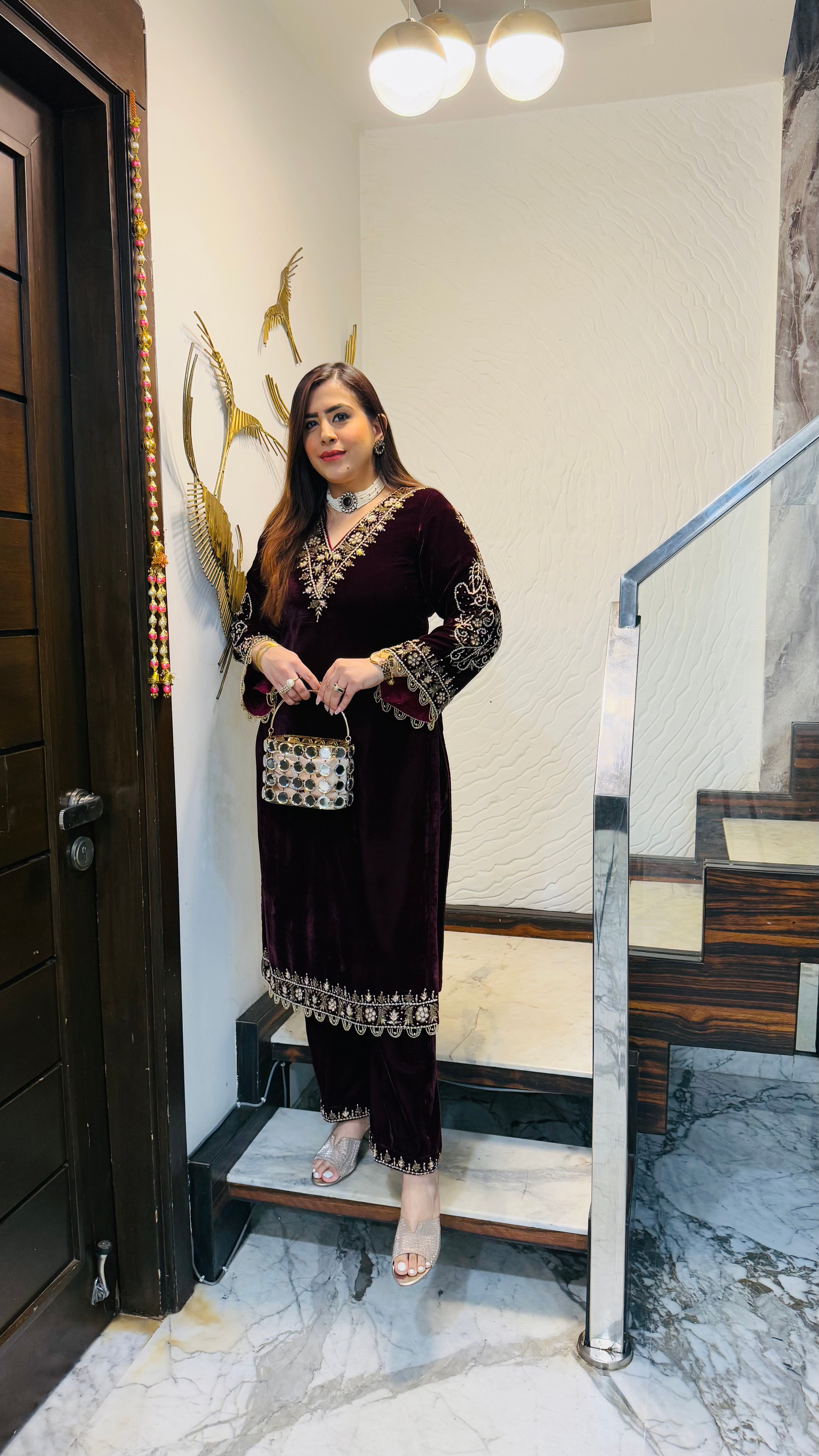 Maroon Velvet Luxury Suit