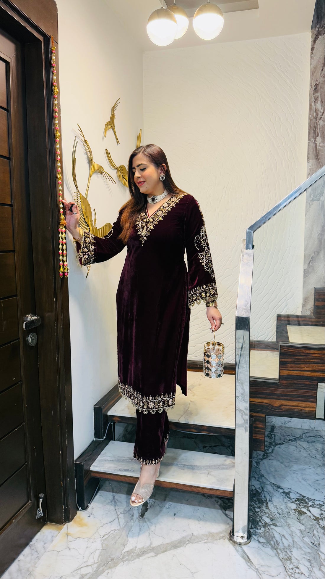 Maroon Velvet Luxury Suit