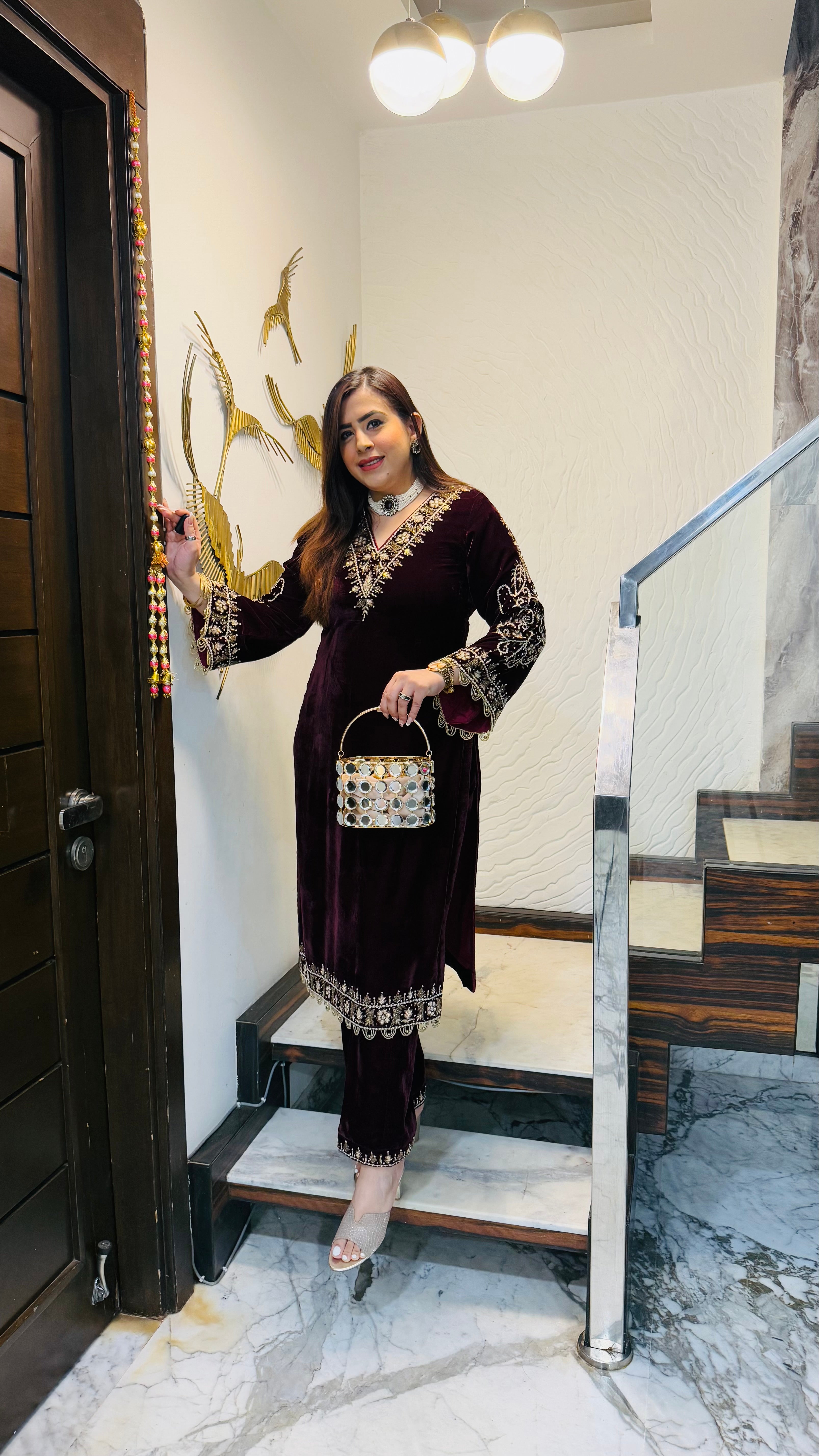 Maroon Velvet Luxury Suit