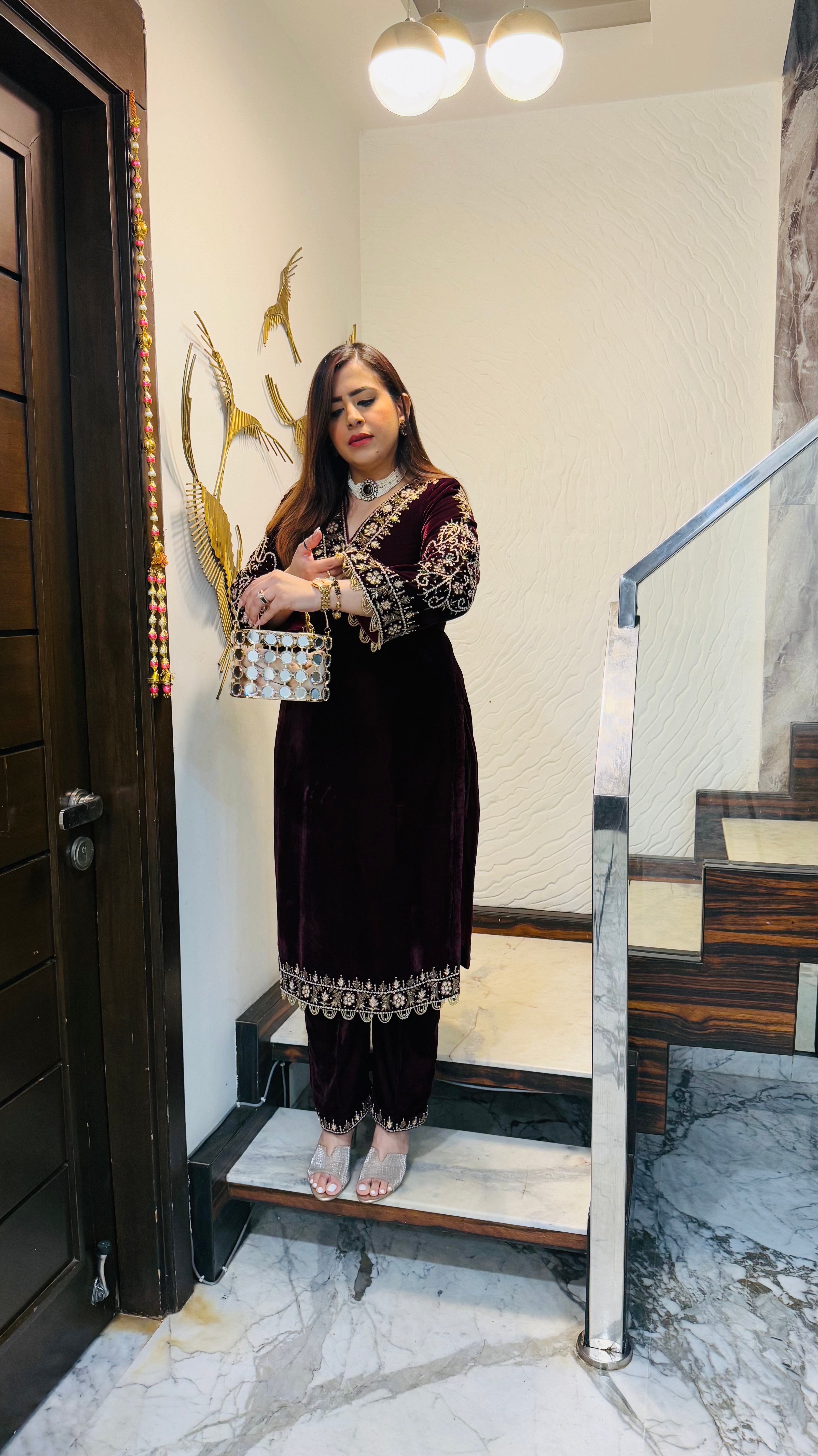 Maroon Velvet Luxury Suit