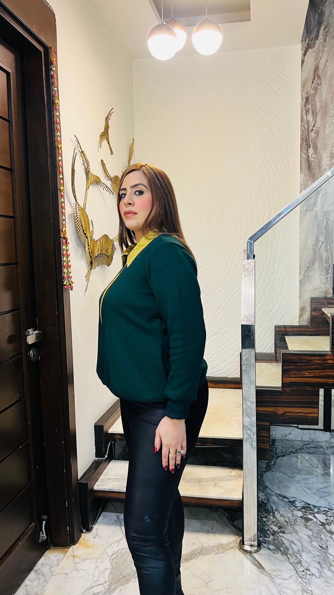 Bottle Green Quilted Top