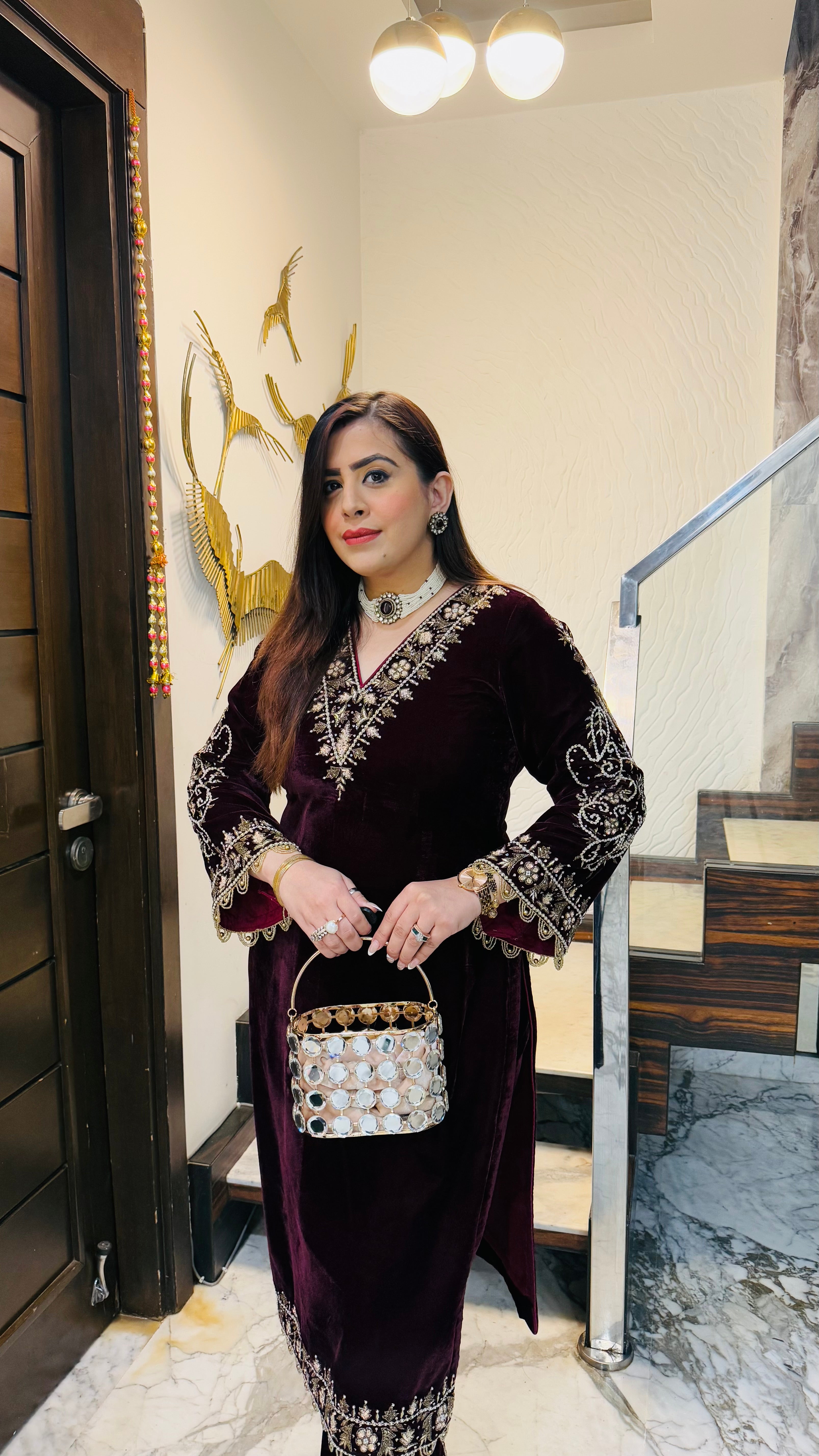 Maroon Velvet Luxury Suit