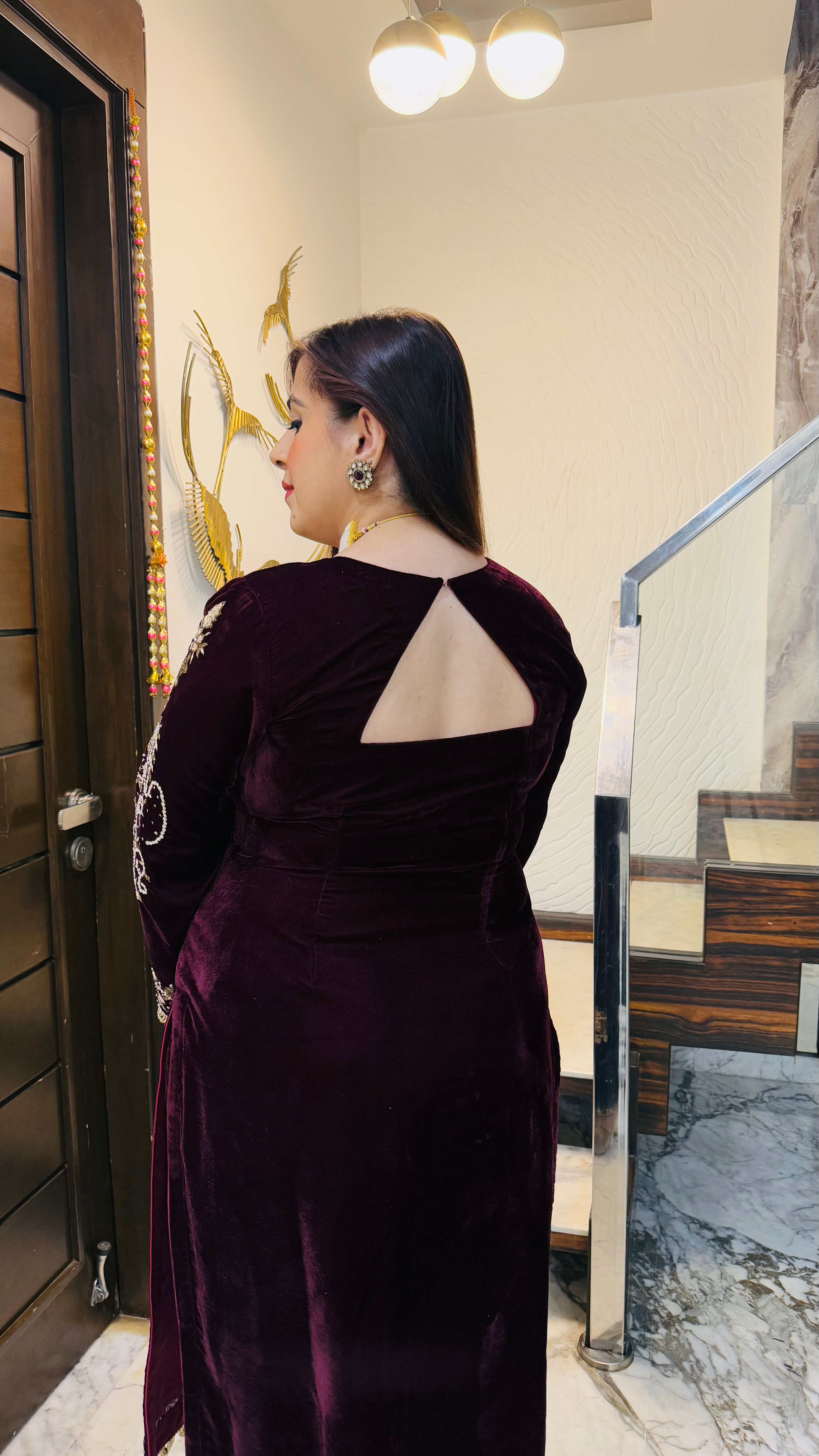 Maroon Velvet Luxury Suit