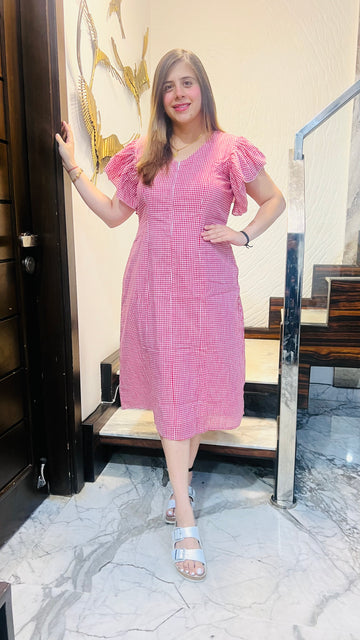 Red Checks Feeding Midi