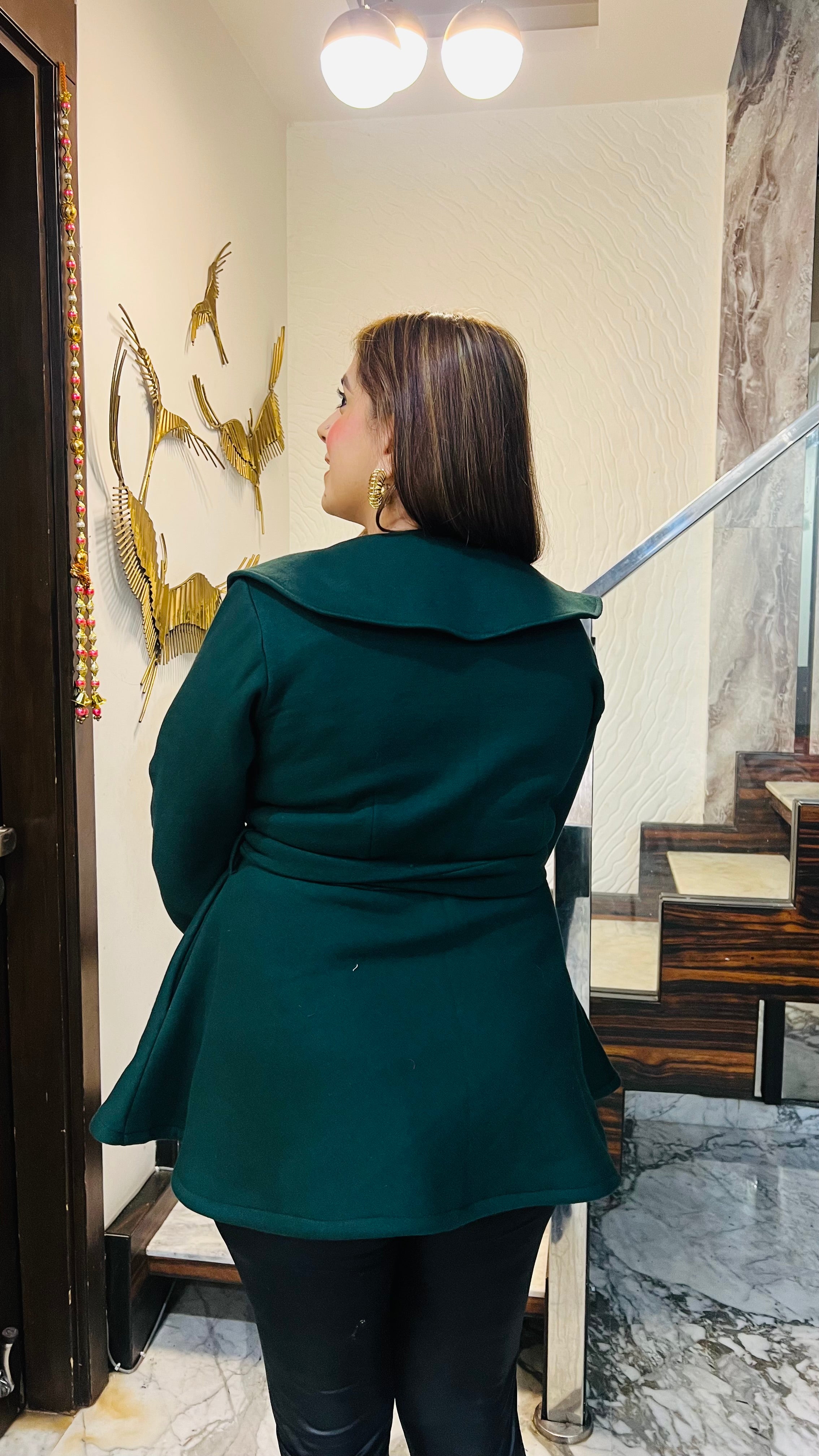 Green Cape Coat