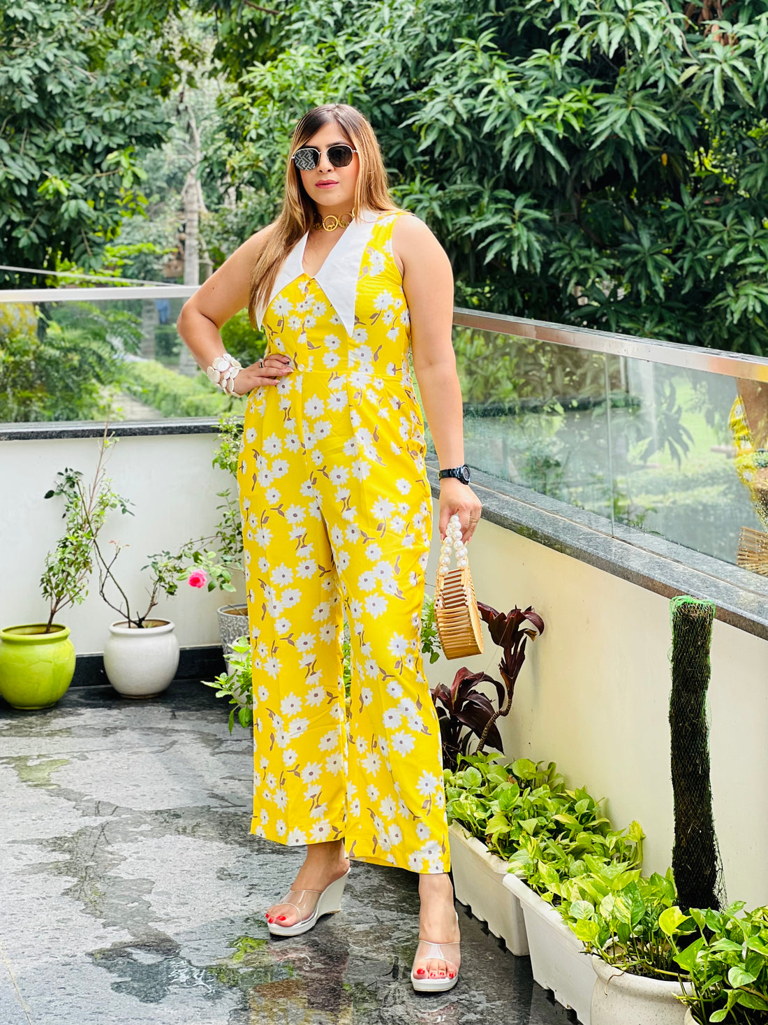 Happy High Collar Jumpsuit