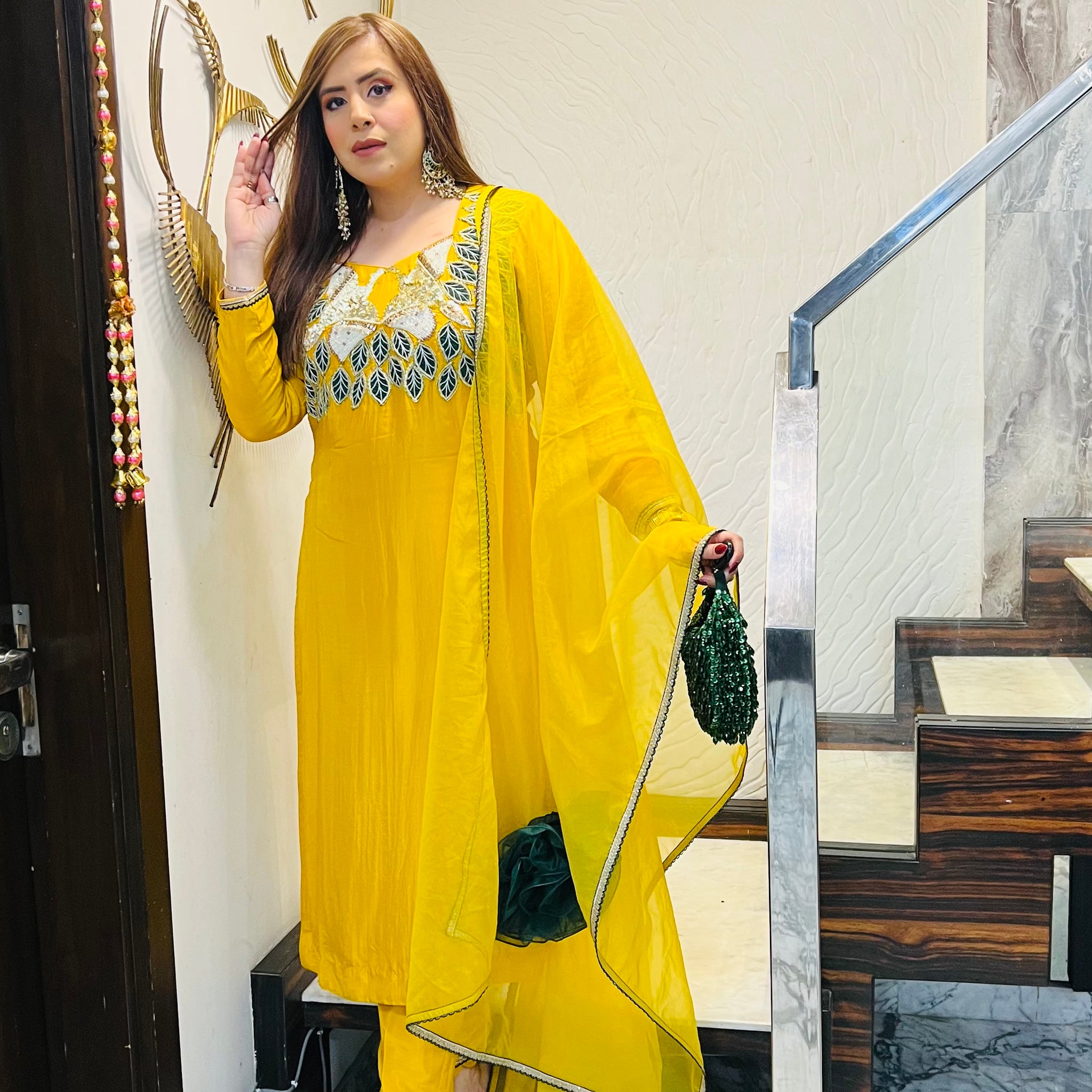 Winter Haldi Suit