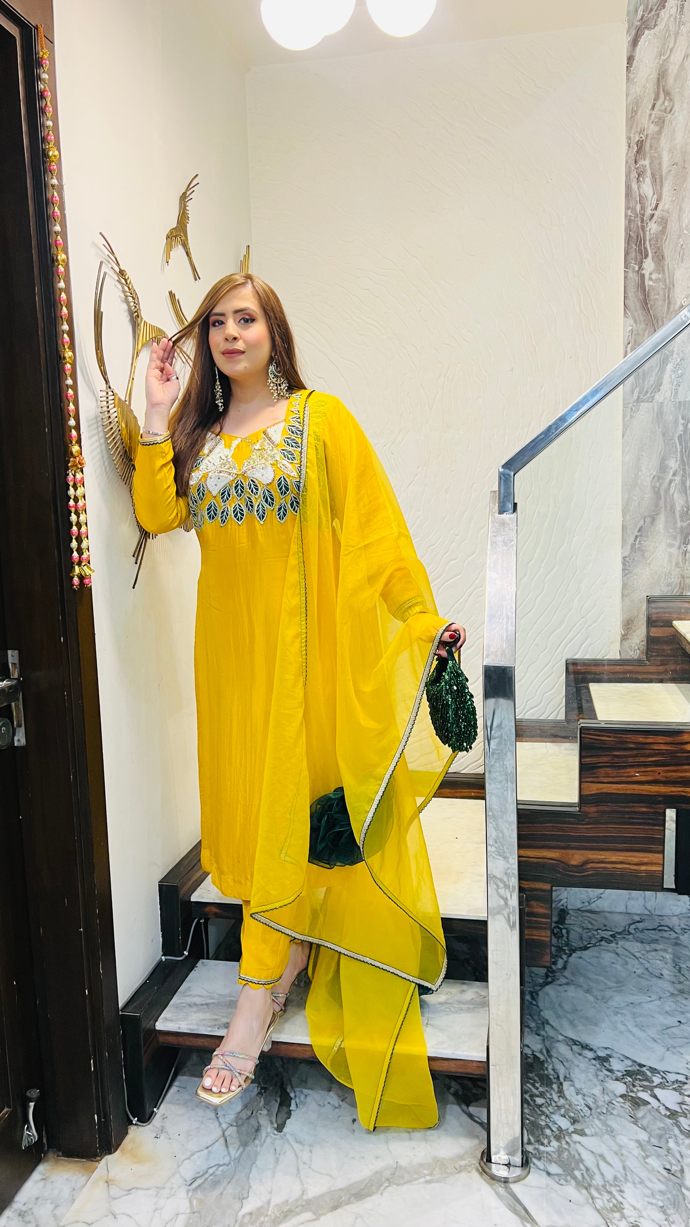 Winter Haldi Suit