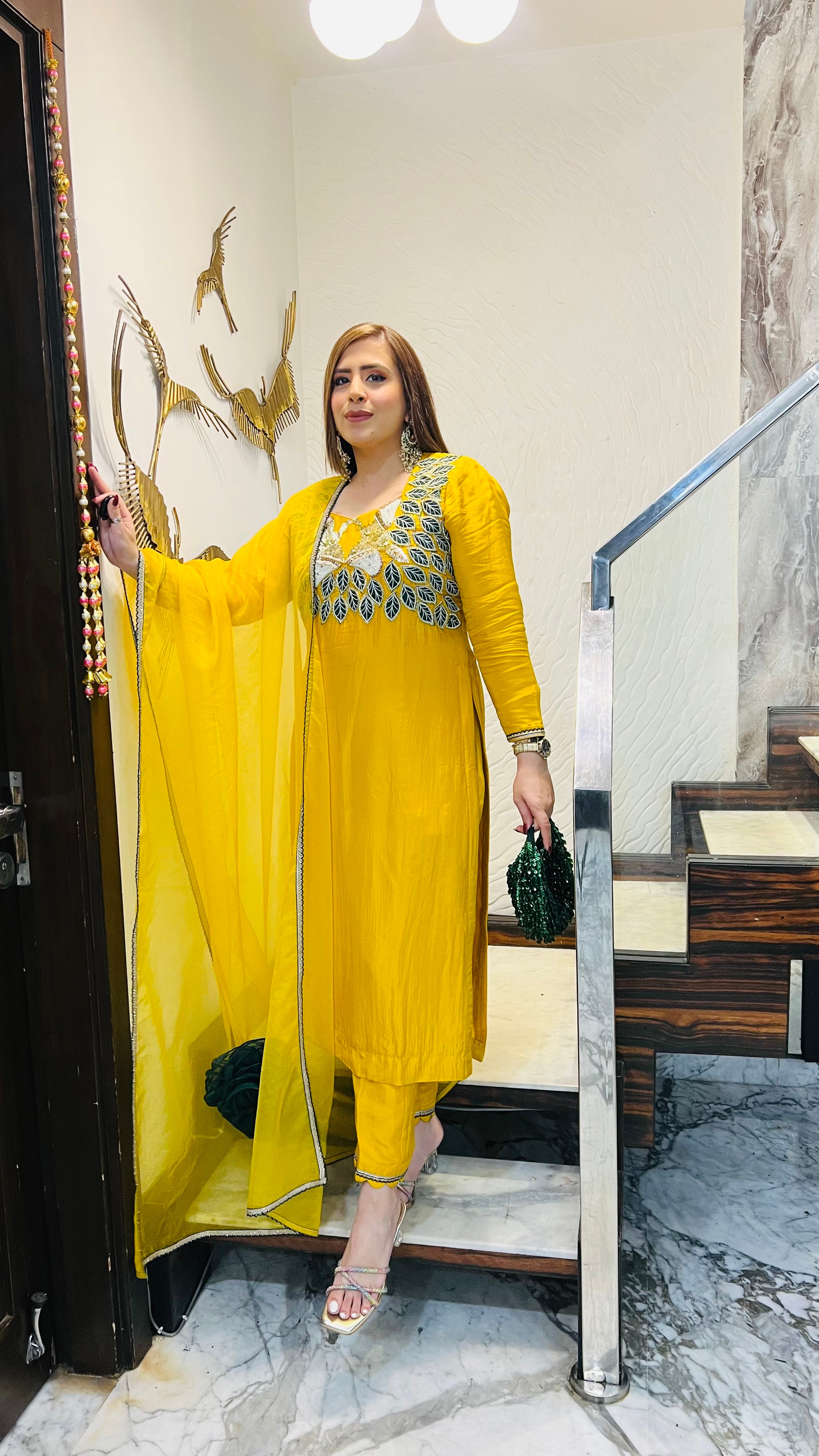 Winter Haldi Suit