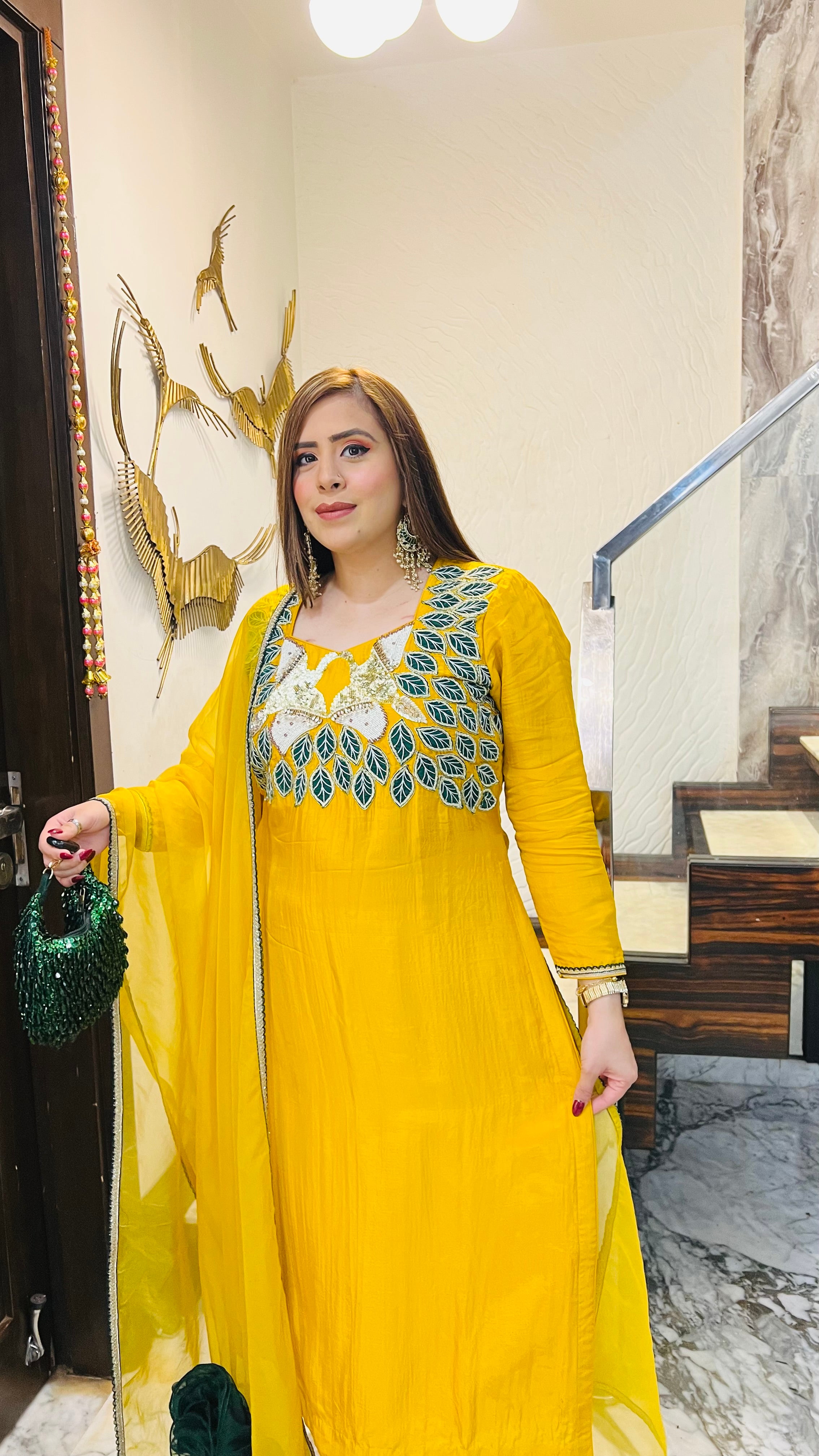 Winter Haldi Suit