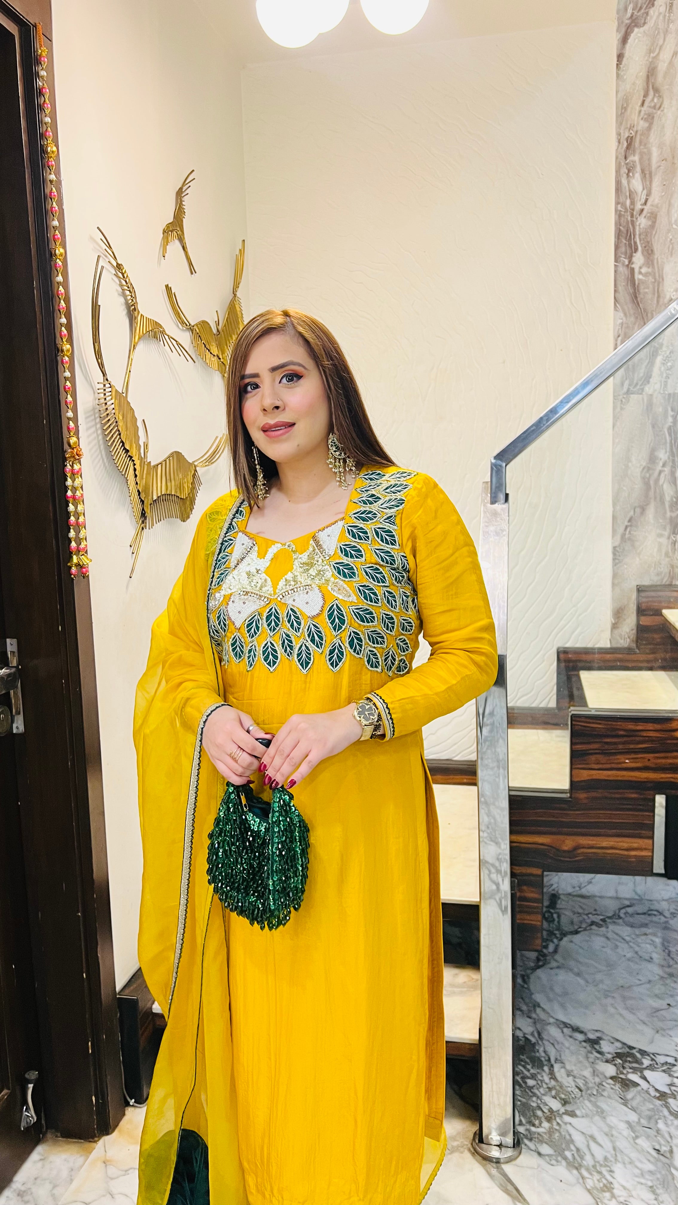 Winter Haldi Suit