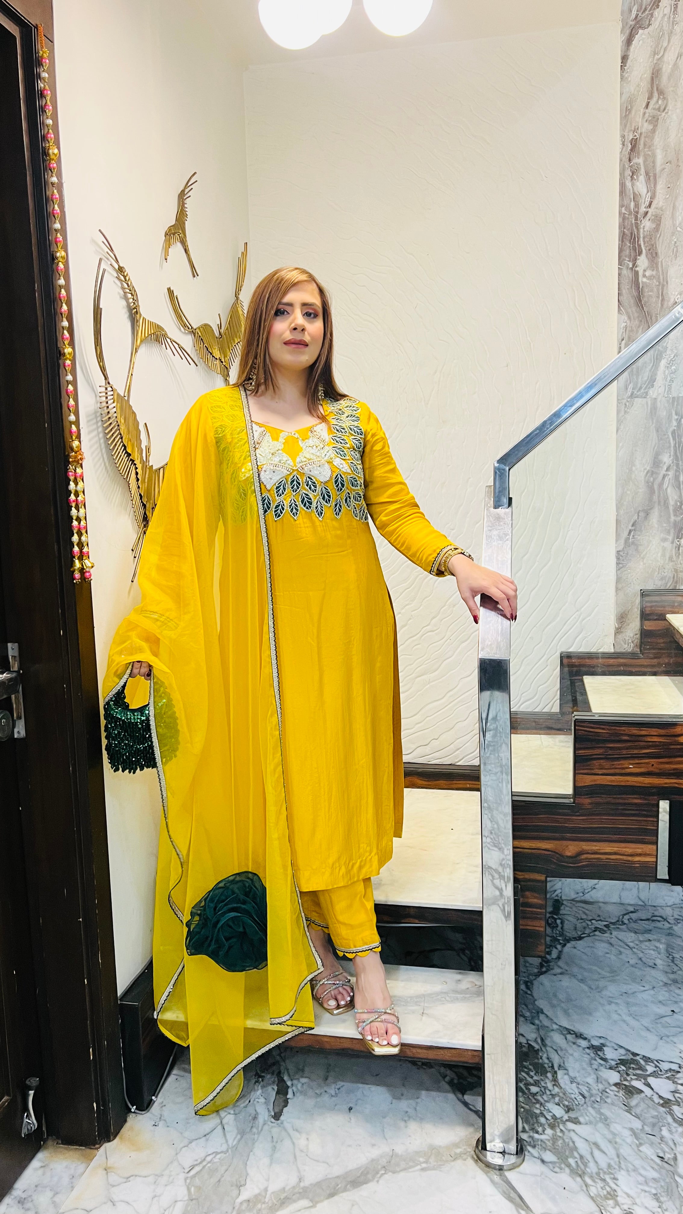 Winter Haldi Suit
