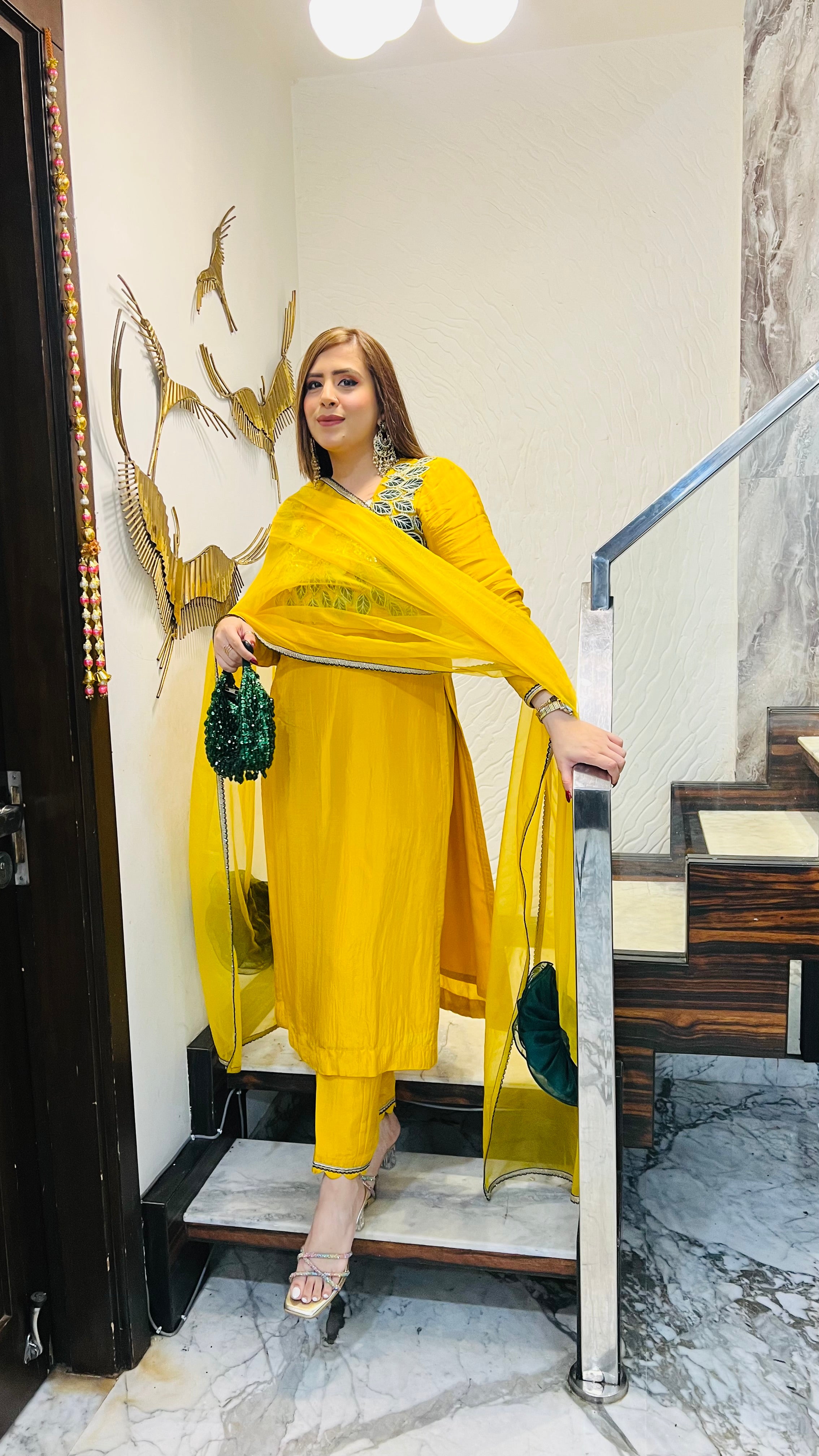 Winter Haldi Suit