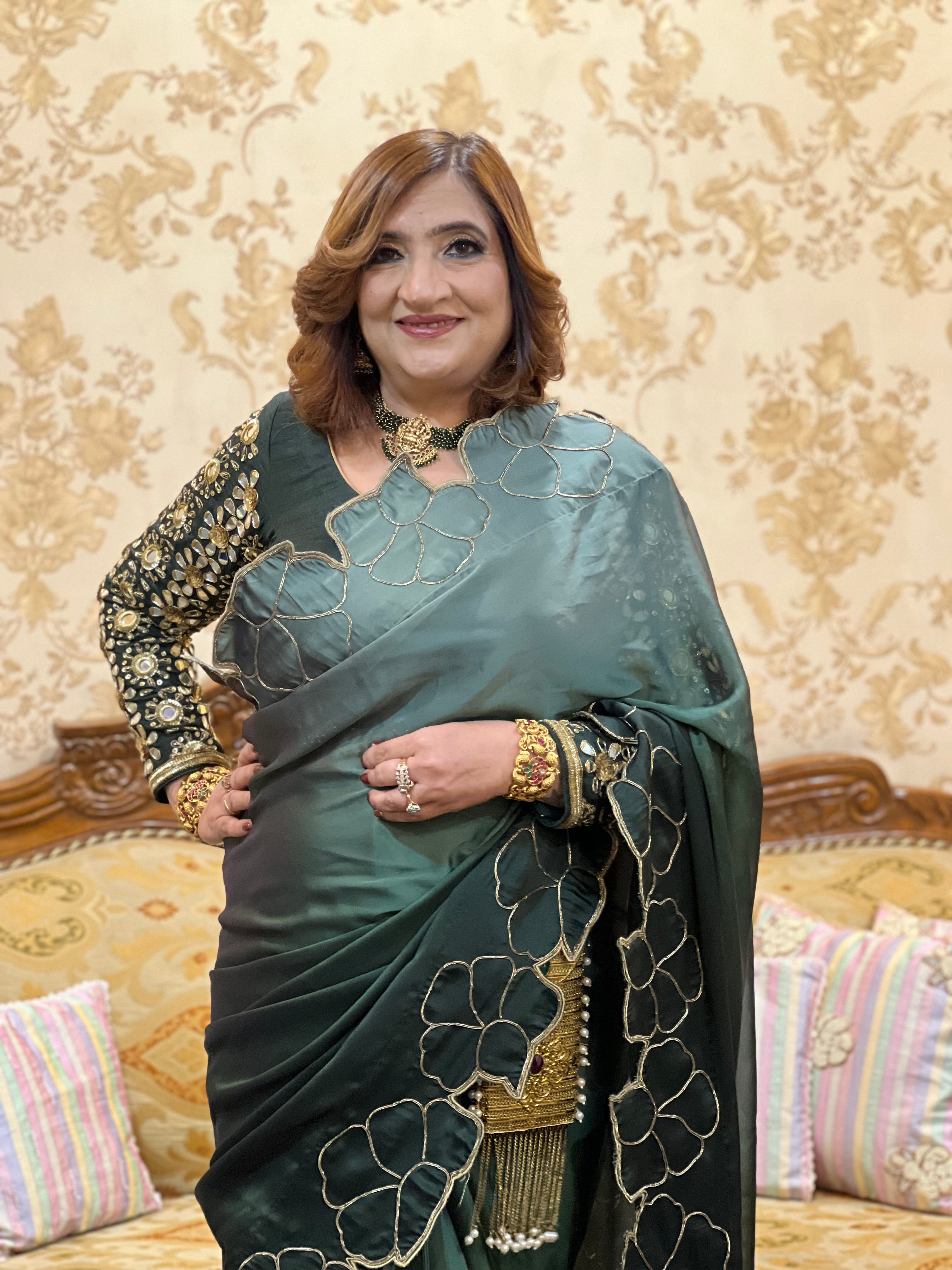 Green Ombre 1 Minute Saree
