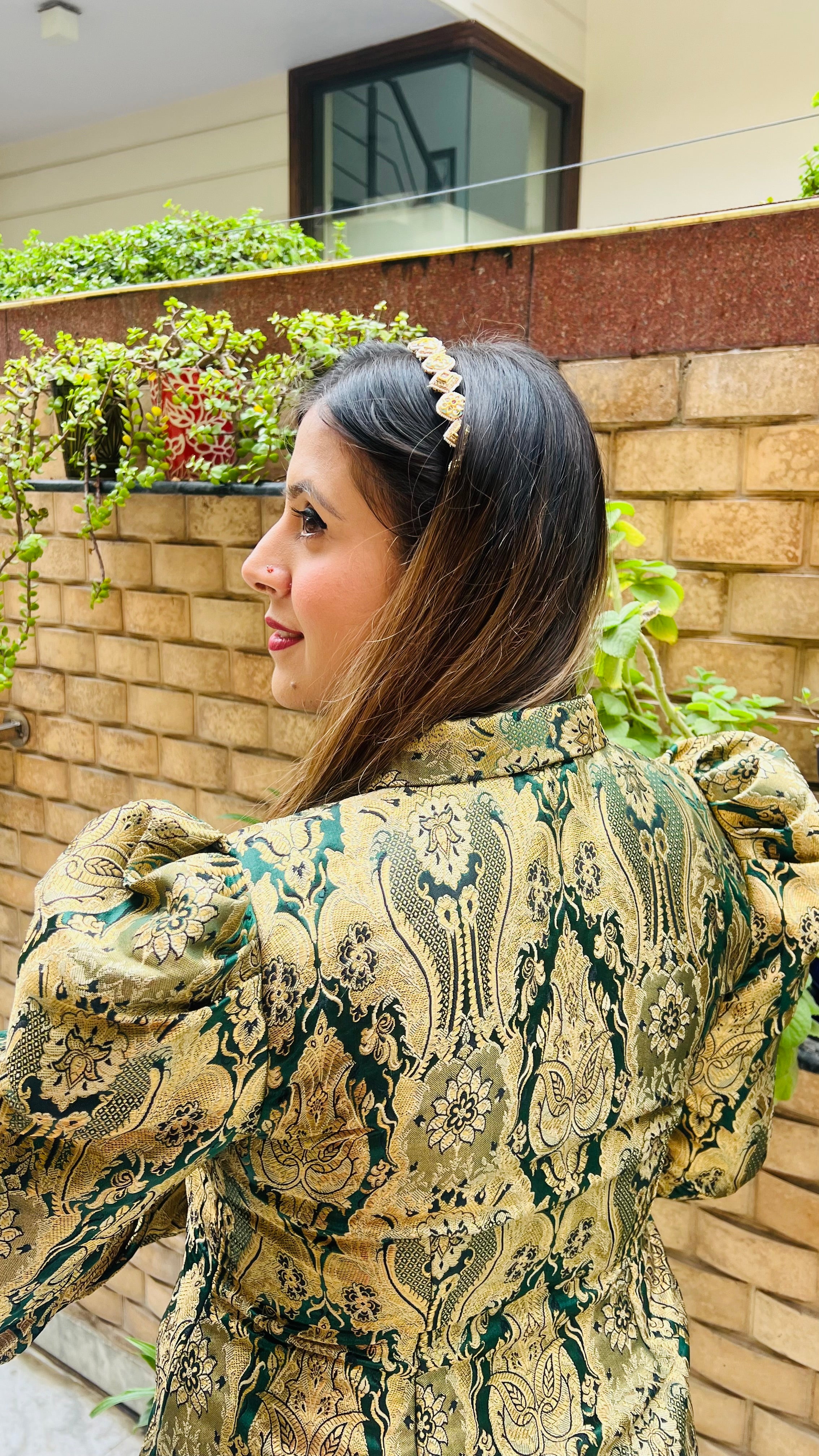 Bottle Green Silk Co-ord